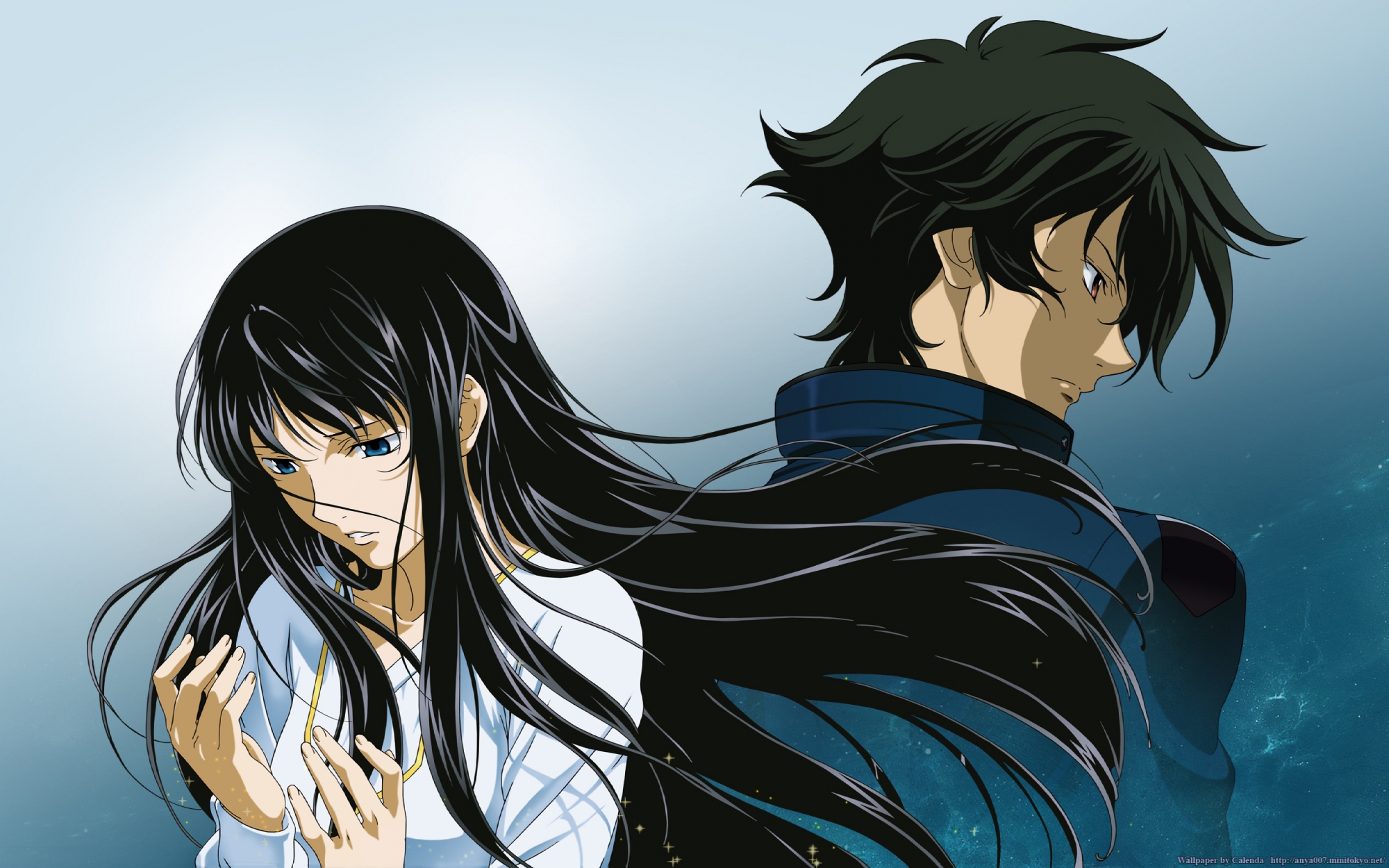 black_hair, blue_eyes, brown_eyes, long_hair, marina_ismail, mobile_suit_gundam, mobile_suit_gundam_00, setsuna_f_seiei
