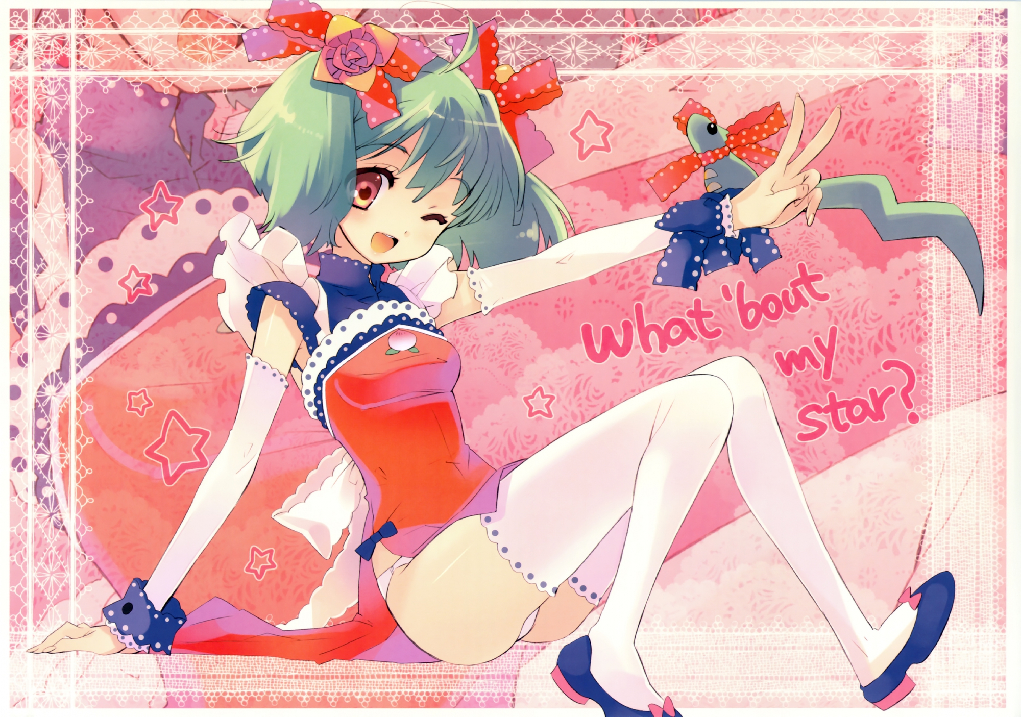 fujitsubo-machine, itou_noiji, macross, macross_frontier, panties, ranka_lee, scan, thighhighs