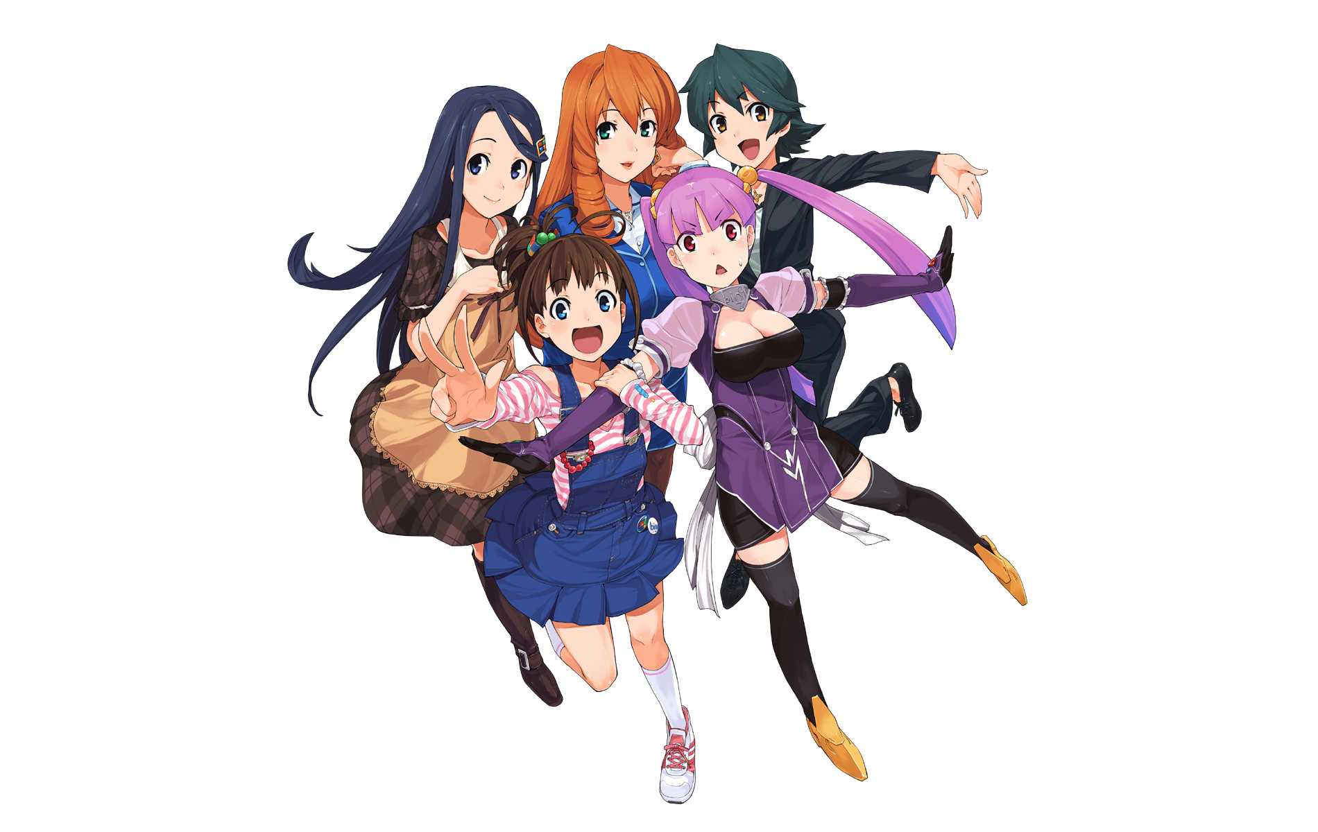 anthropomorphism, bing, microsoft, nana_(bing), nanae_(bing), nanako_(bing), nanami_(bing), nanao_(bing), thighhighs, white