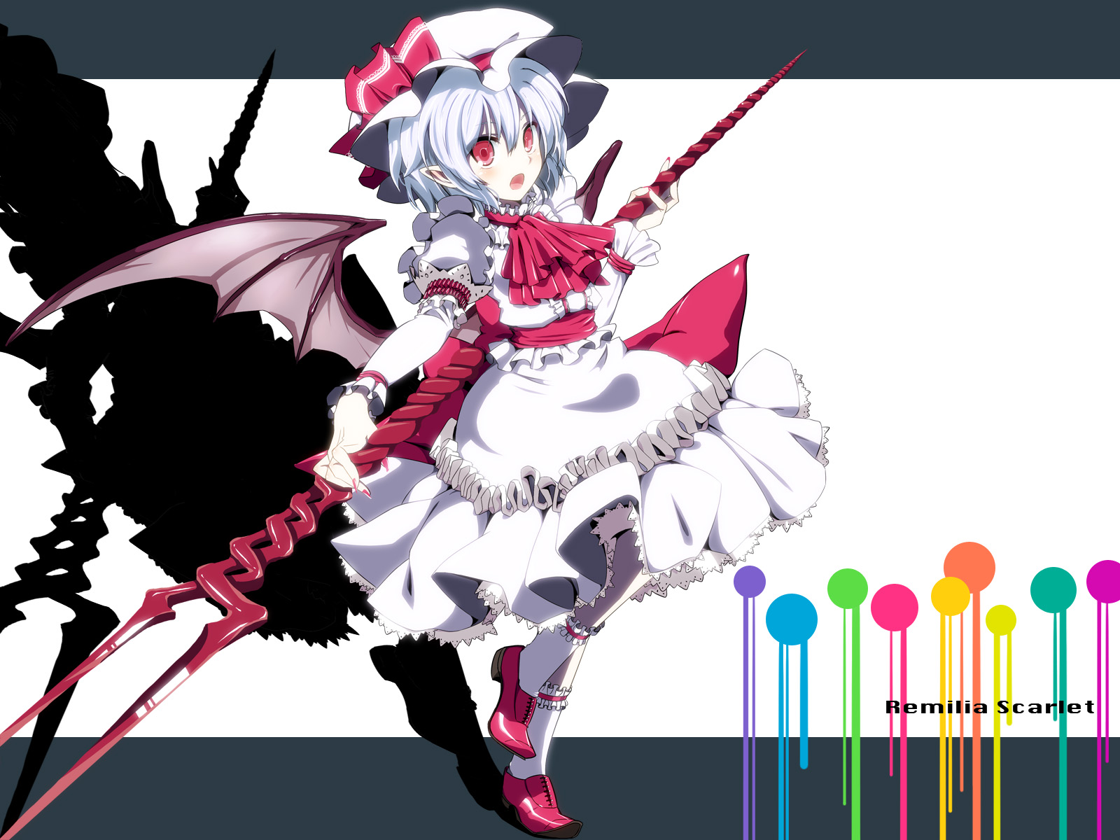 hebata, neon_genesis_evangelion, parody, red_eyes, remilia_scarlet, touhou, vampire, wings