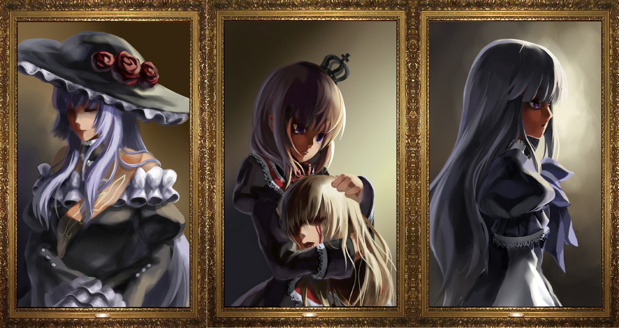 frederica_bernkastel, umineko_no_naku_koro_ni, ushiromiya_maria, ushiromiya_rosa, virgilia