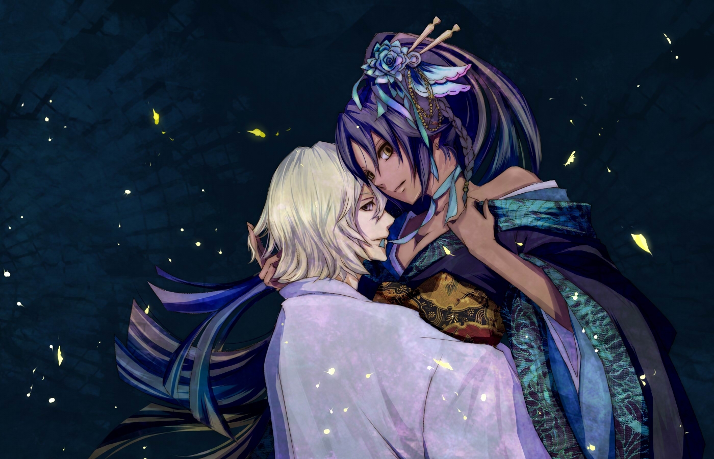 bleach, dark_skin, male, shihouin_yoruichi, urahara_kisuke