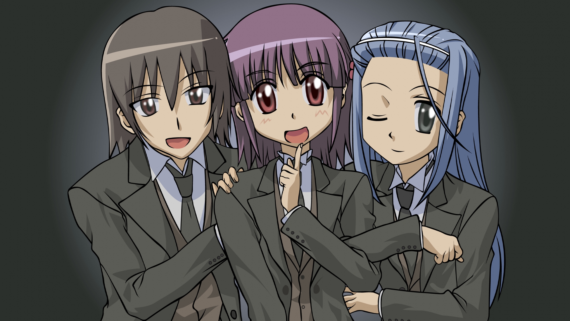 asakaze_risa, hanabishi_miki, hayate_no_gotoku, segawa_izumi, vector