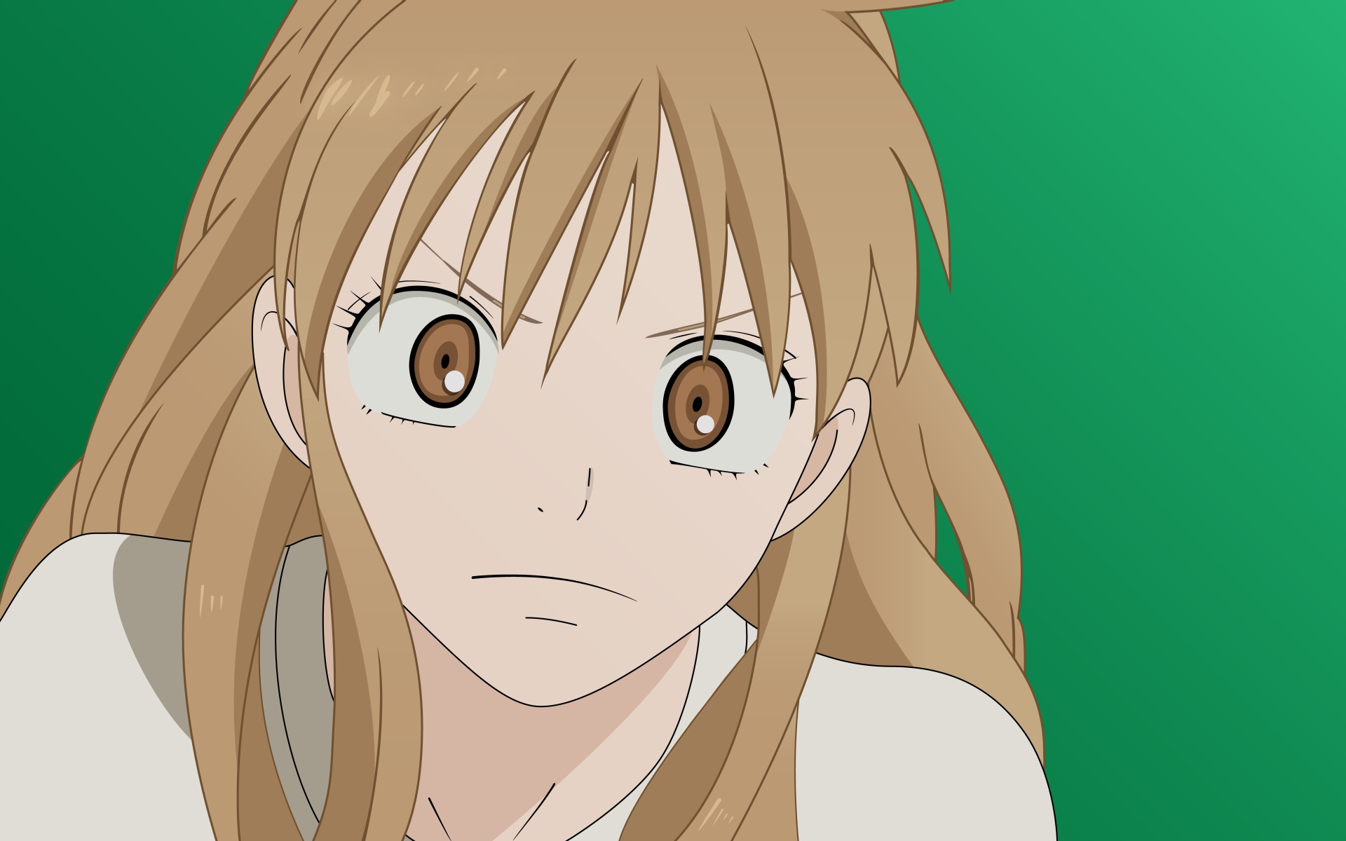 blonde_hair, brown_eyes, close, green, kimi_ni_todoke, kurumizawa_ume, long_hair, vector