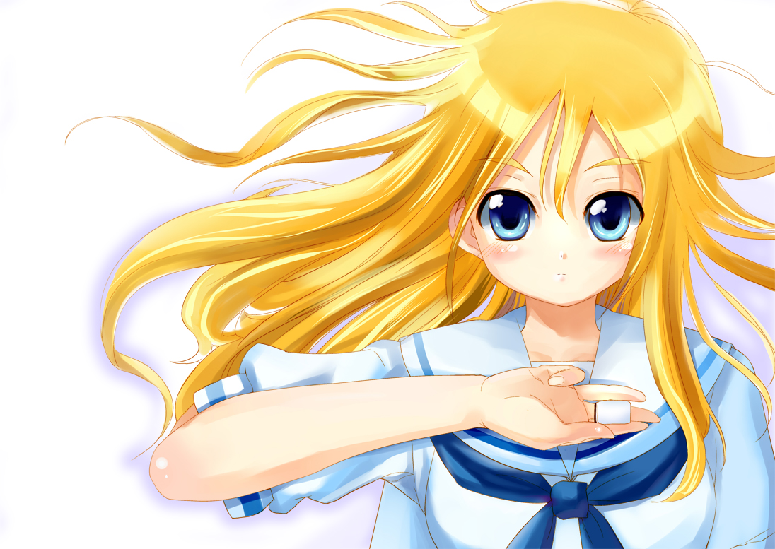 blonde_hair, blue_eyes, oohoshi_awai, saki, white