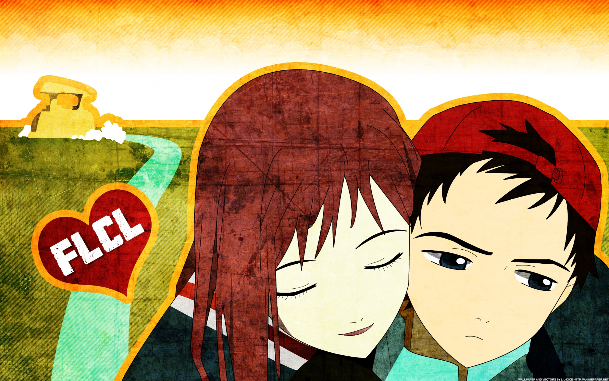 flcl, nandaba_naota, samejima_mamimi