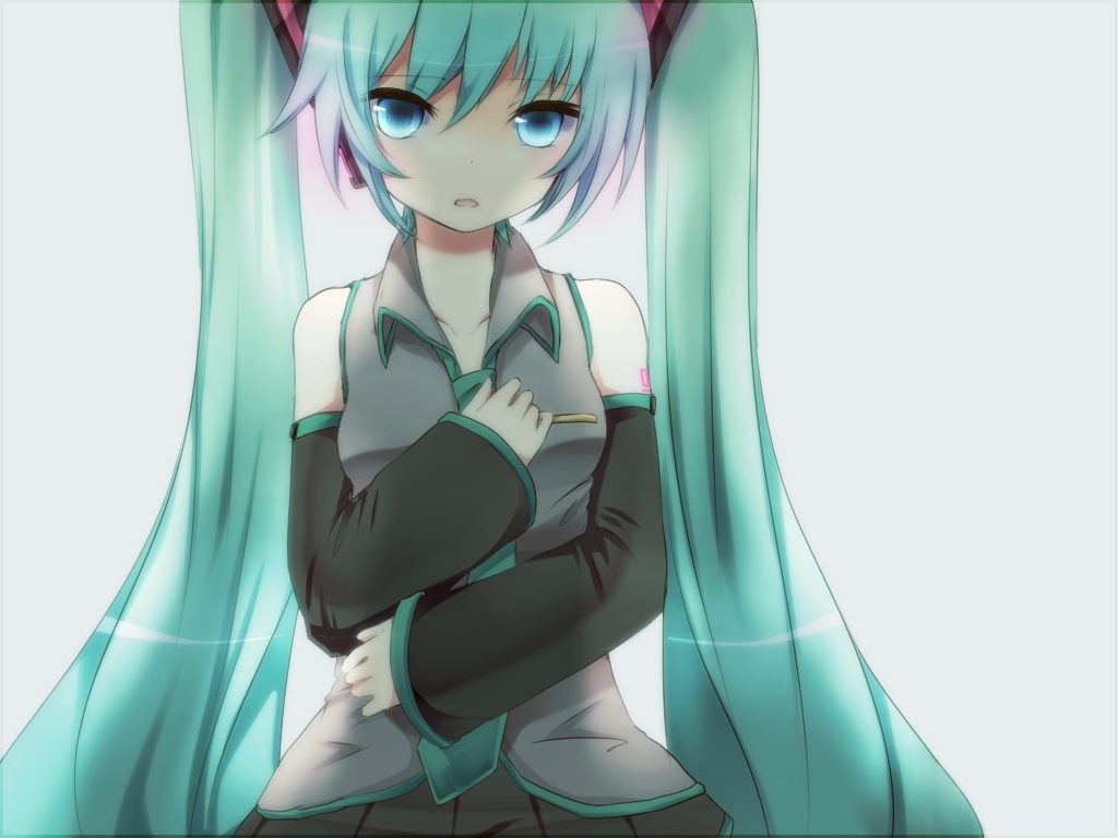 hatsune_miku, monako, twintails, vocaloid, white