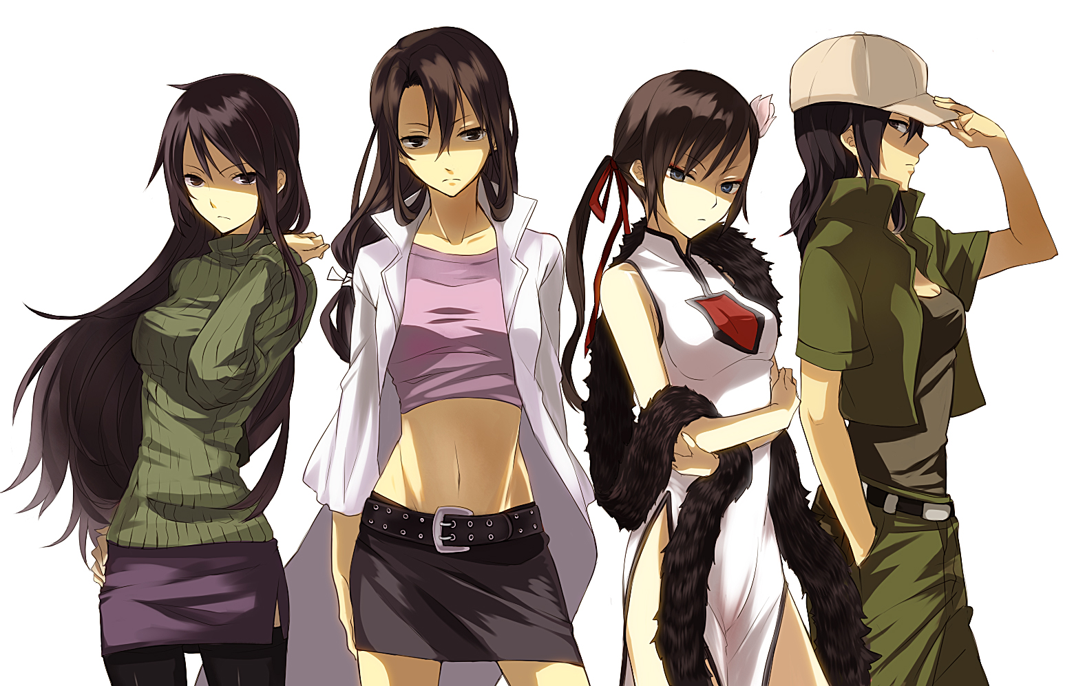 black_hair, chinese_clothes, chinese_dress, dress, durarara!!, hat, long_hair, skirt