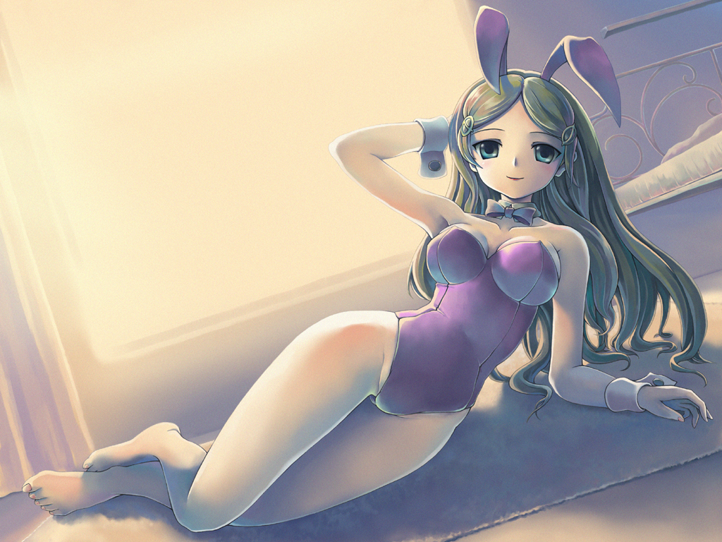 animal_ears, bunny_ears, bunnygirl, kimidori_emiri, leotard, suzumiya_haruhi_no_yuutsu