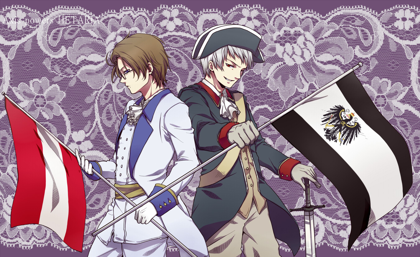 all_male, anthropomorphism, austria_(hetalia), axis_powers_hetalia, male, prussia_(hetalia)