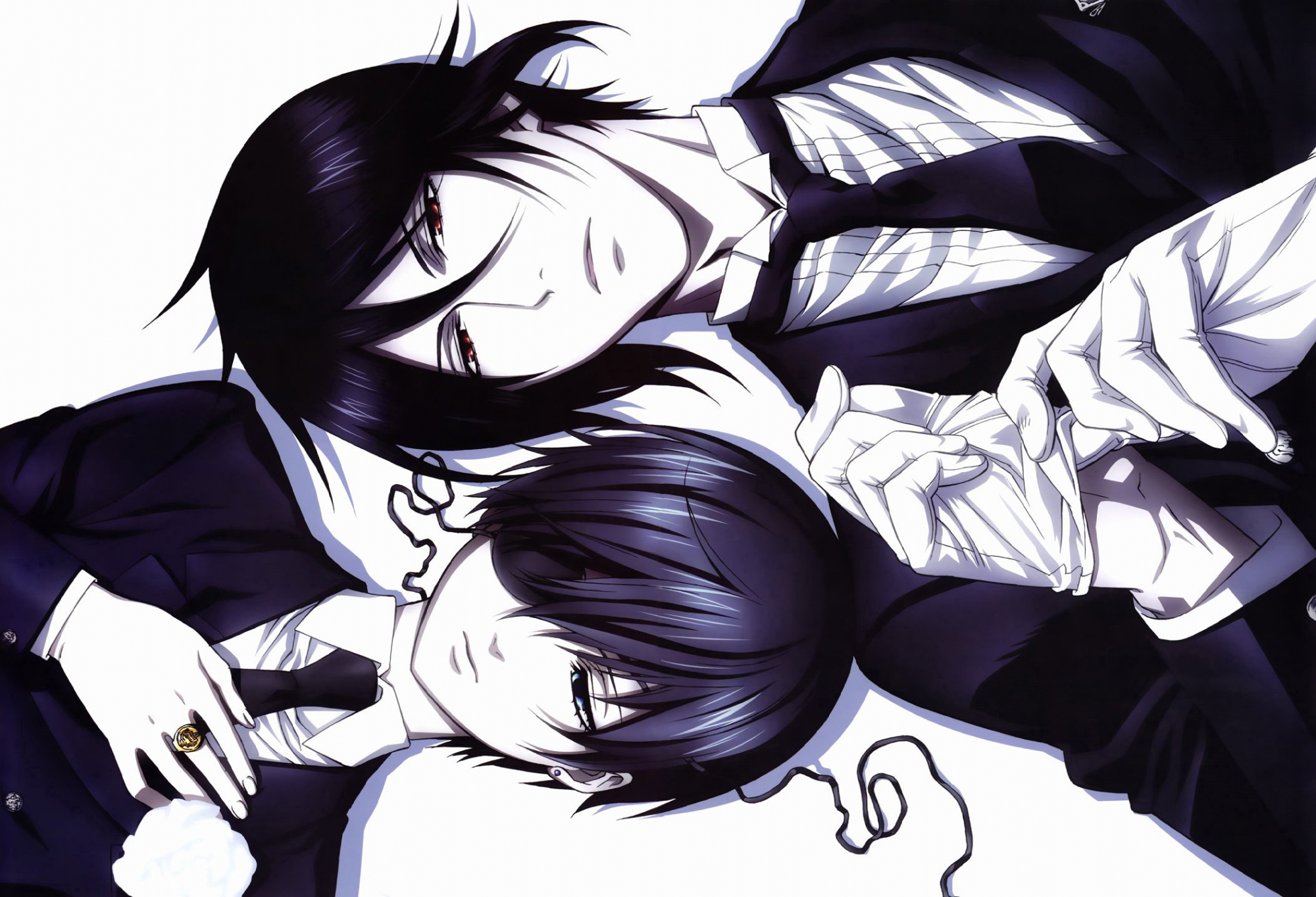 all_male, black_hair, blue_eyes, ciel_phantomhive, eyepatch, gloves, kuroshitsuji, male