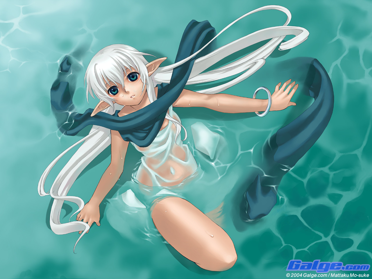 galge.com, logo, mattaku_mosuke, see_through, water, wet, white_hair