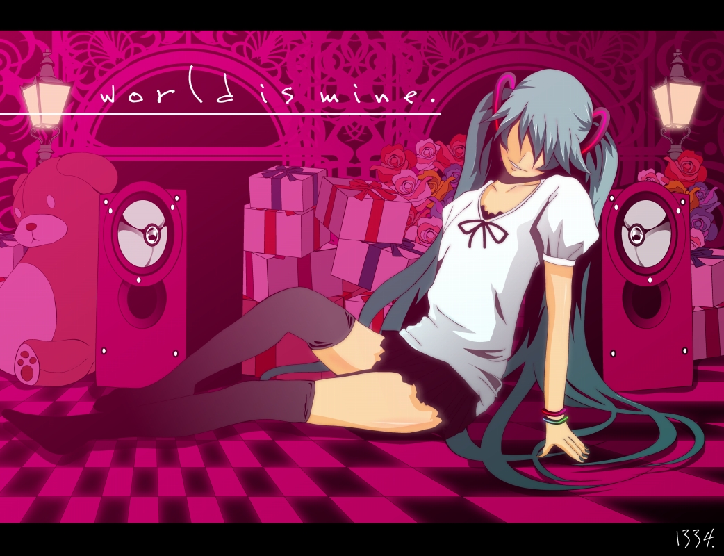 hatsune_miku, twintails, vocaloid, world_is_mine_(vocaloid), yadokugaeru