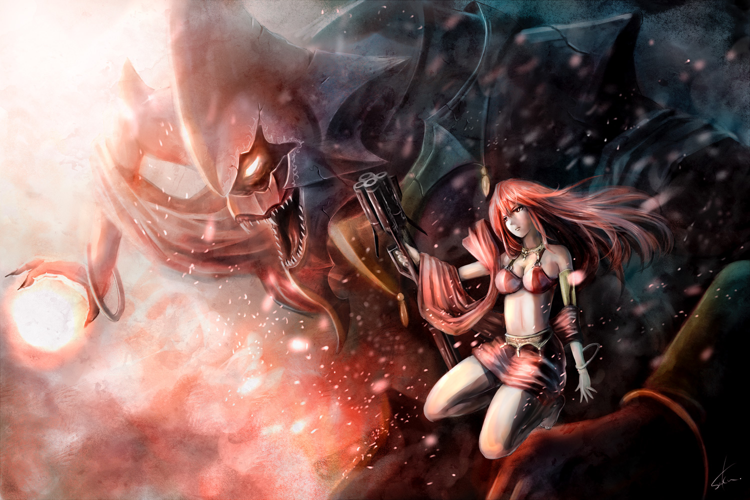 red_eyes, red_hair, saku_(saku9595)