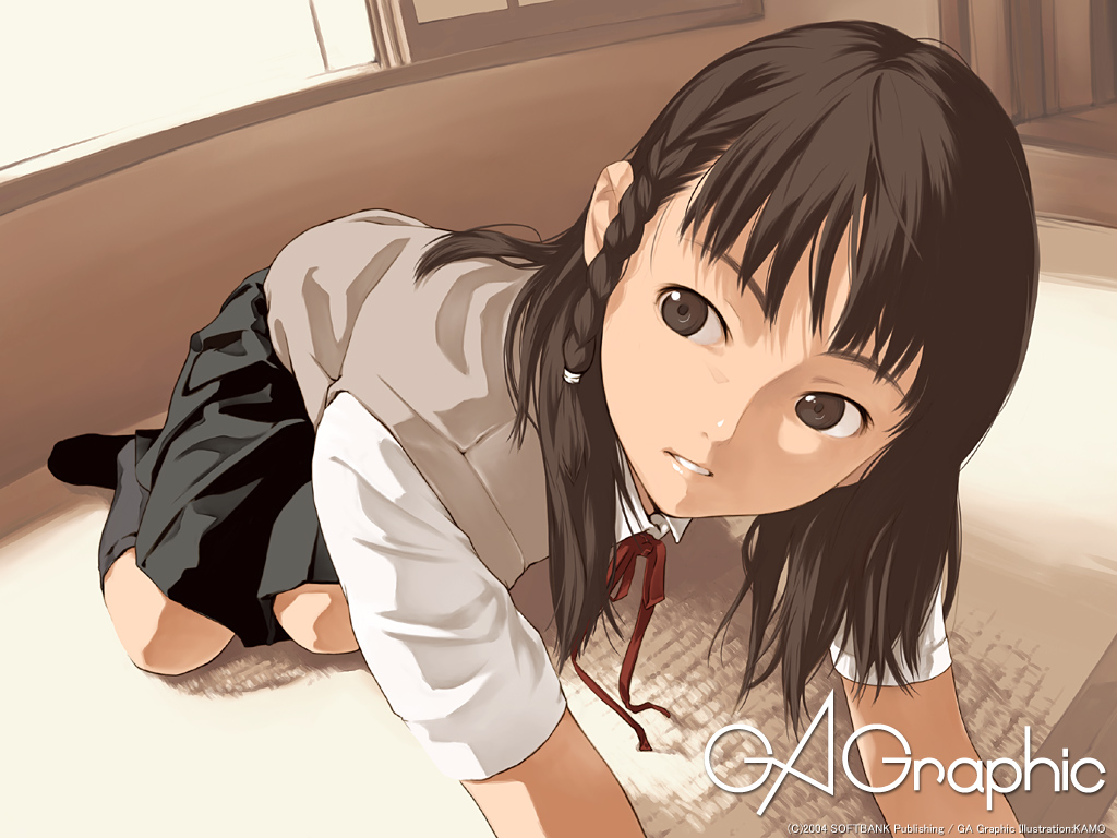 gagraphic, kamo_(gafas), logo, school_uniform, watermark