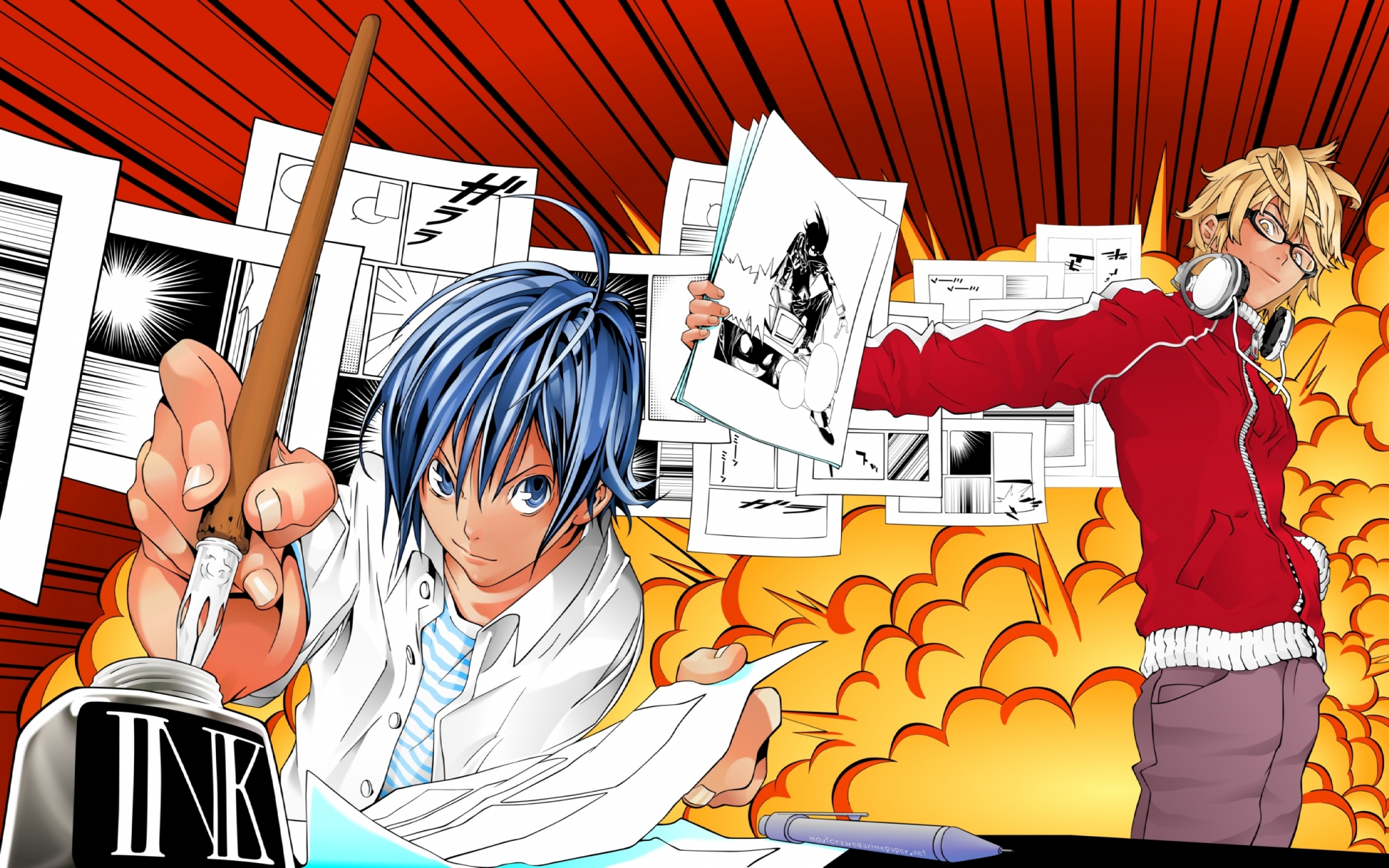 bakuman, mashiro_moritaka, takagi_akito