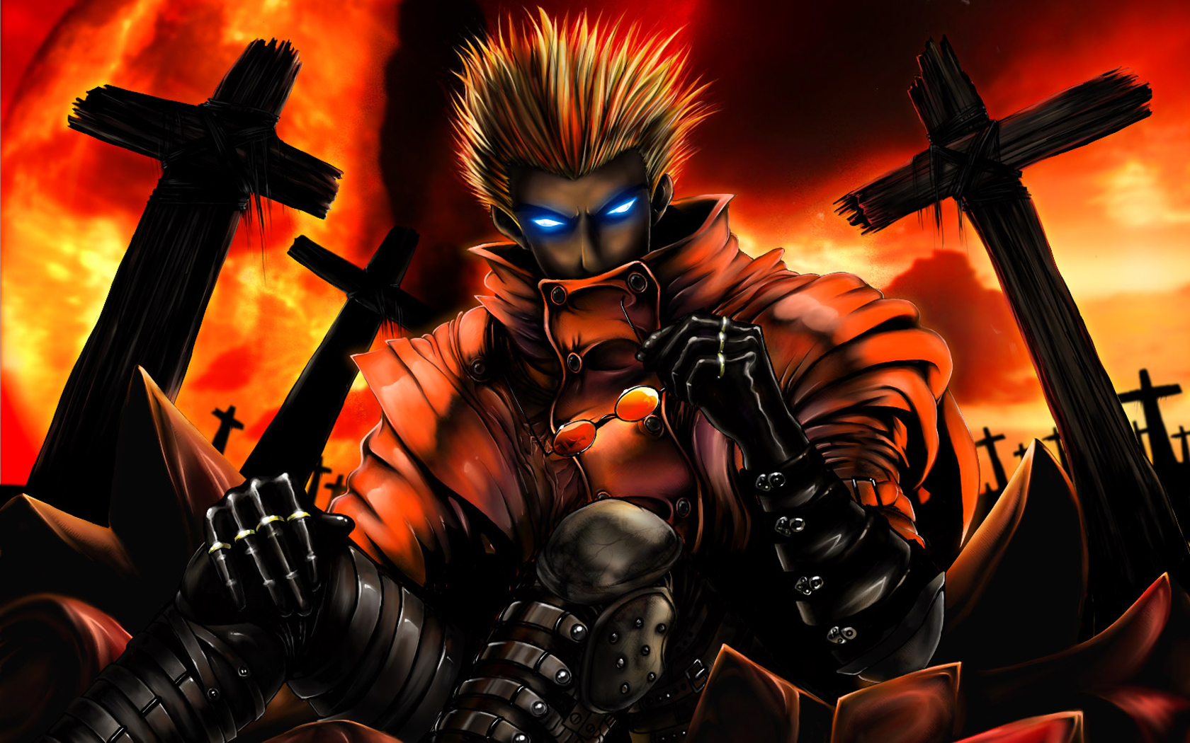 glasses, trigun, vash_the_stampede