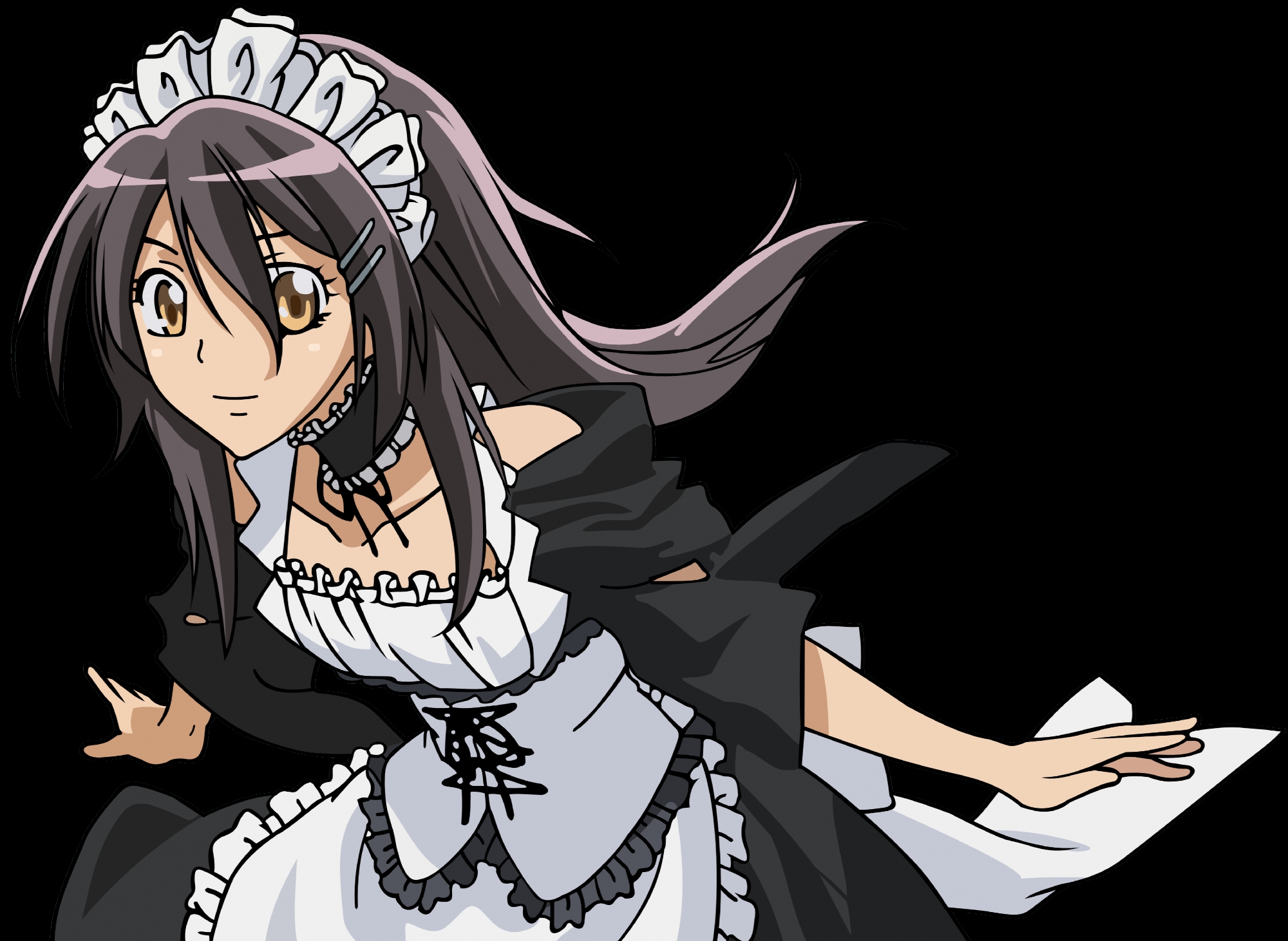 ayuzawa_misaki, kaichou_wa_maid_sama, long_hair, maid, transparent, vector