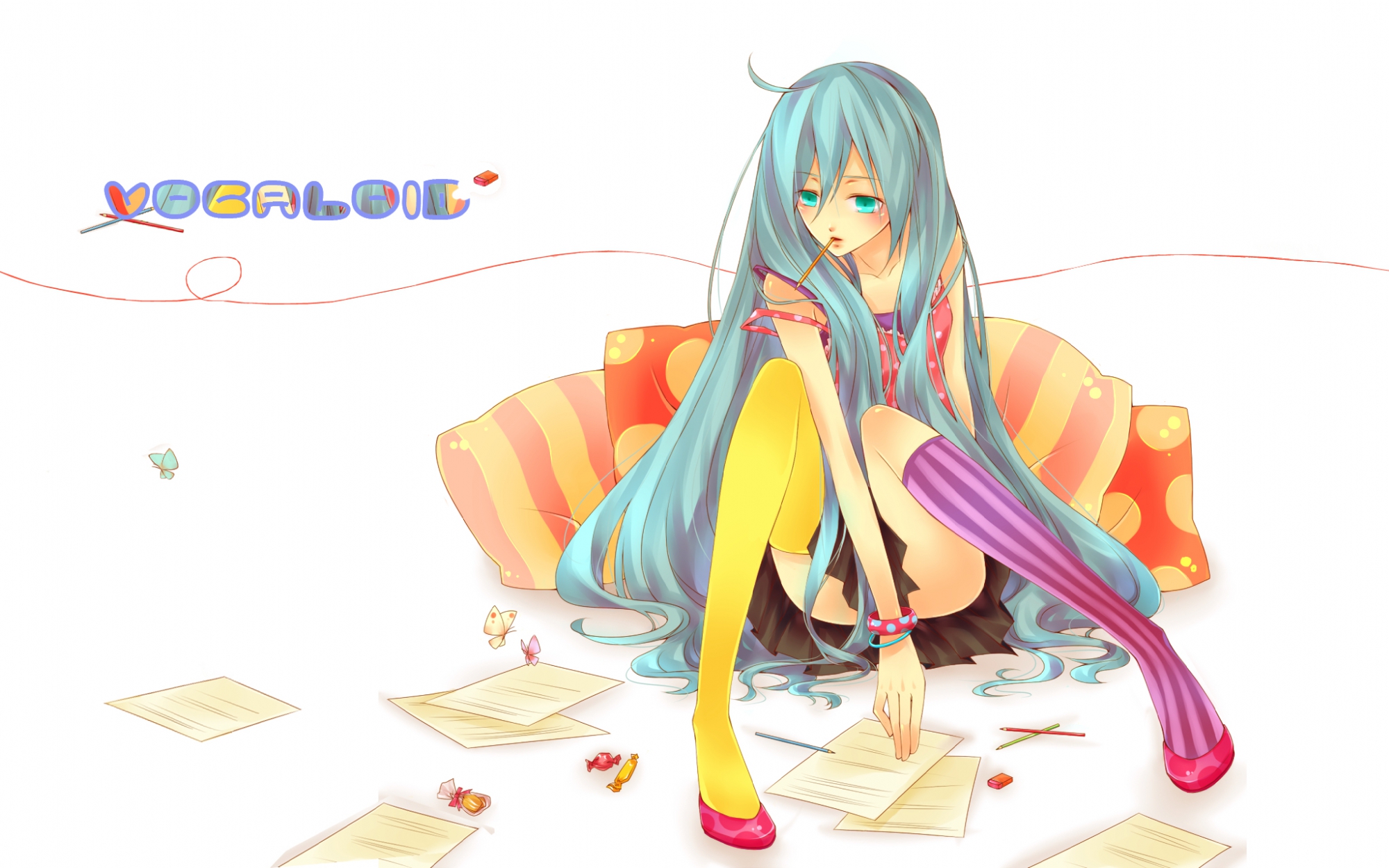 hatsune_miku, natsuki0910, vocaloid, white