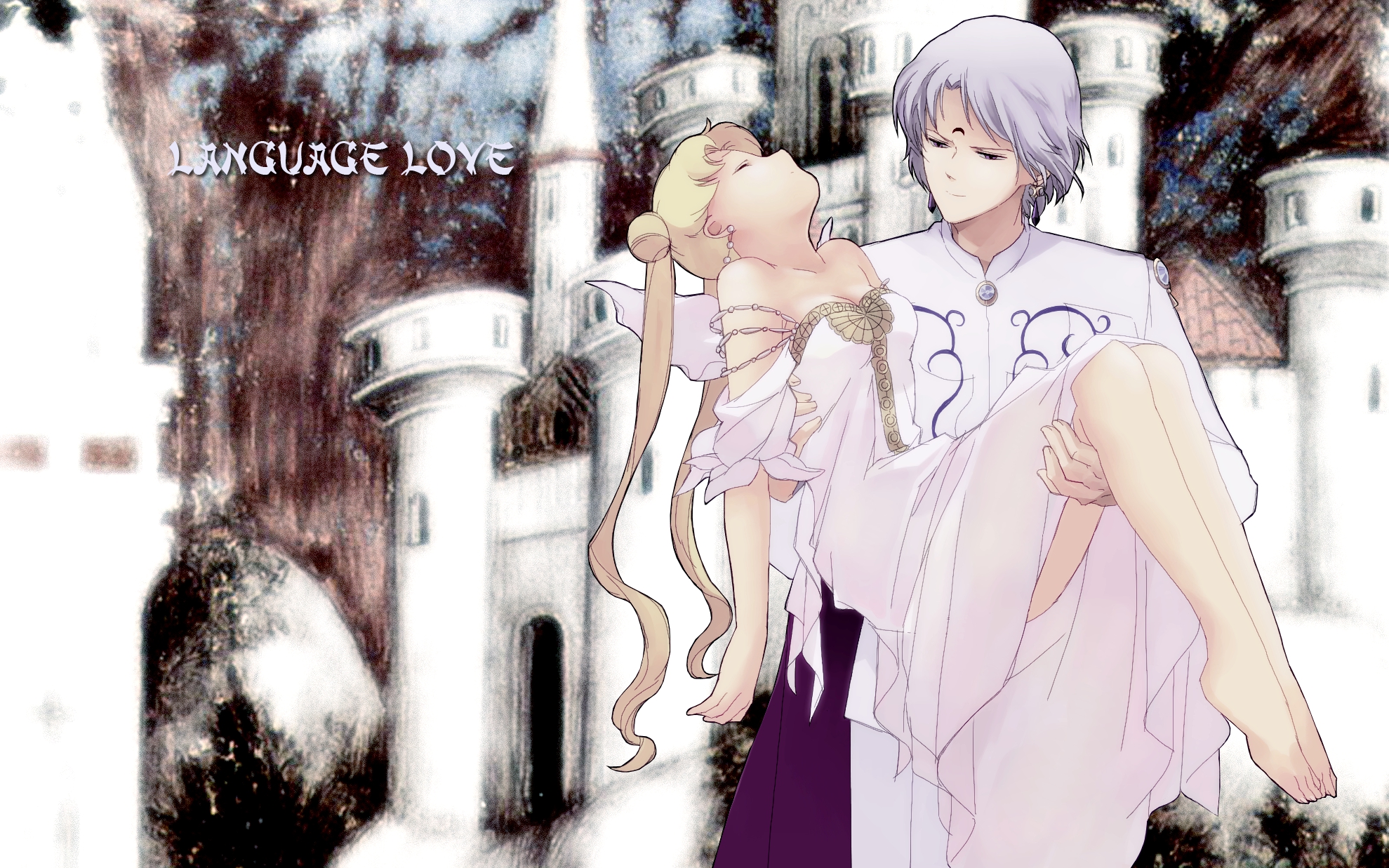 blonde_hair, dimande, flowers, long_hair, princess_serenity, sailor_moon, tsukino_usagi, twintails