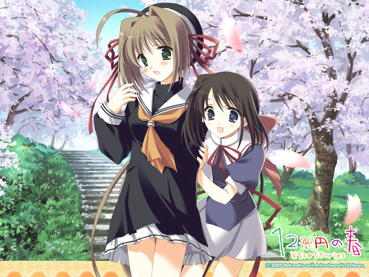 120_yen_stories, cherry_blossoms, flowers, hakone, nekoneko_soft