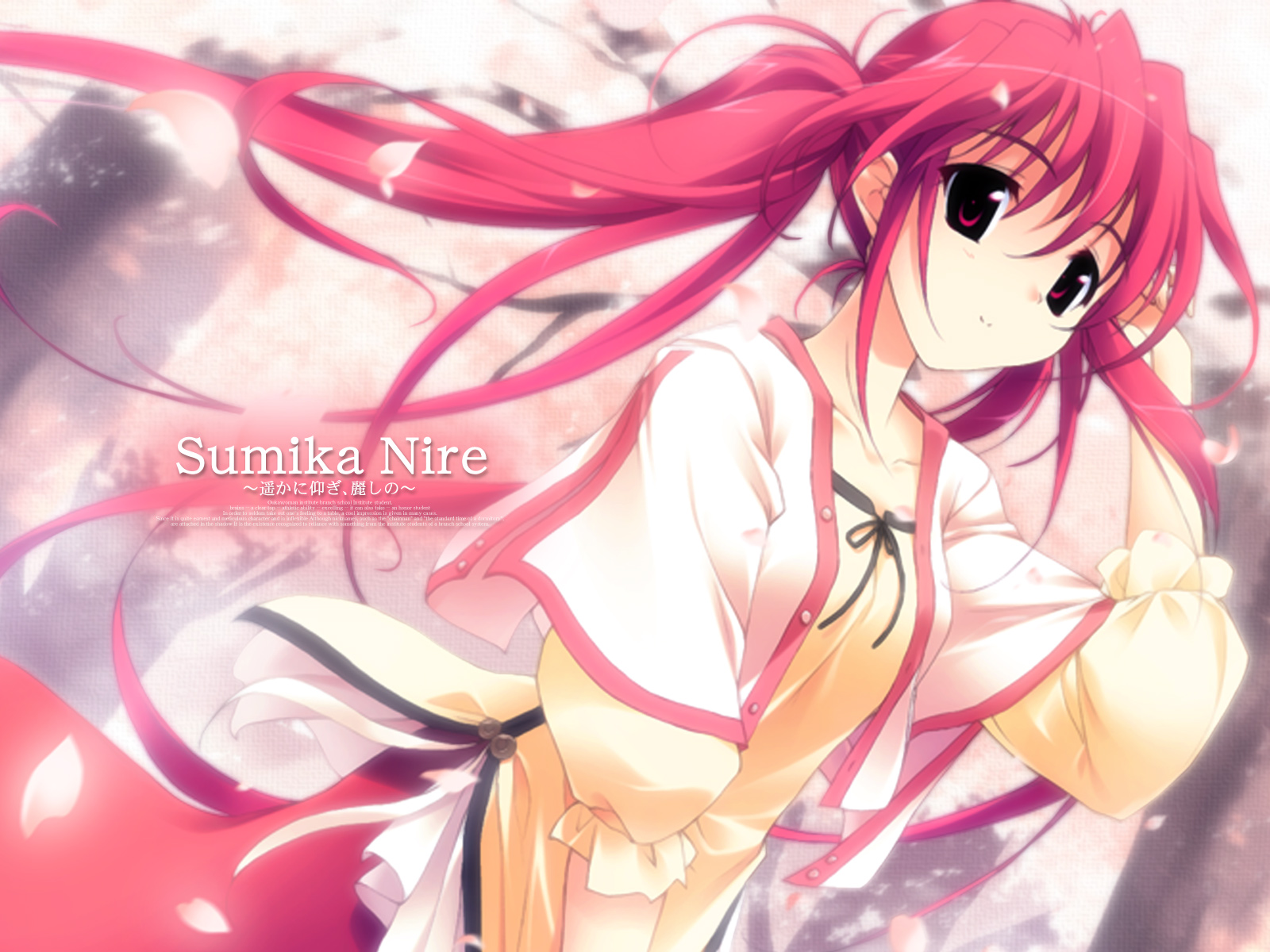 fujiwara_warawara, haruka_ni_aogi_uruwashi_no, jpeg_artifacts, long_hair, nire_sumika, red_eyes, red_hair, tagme