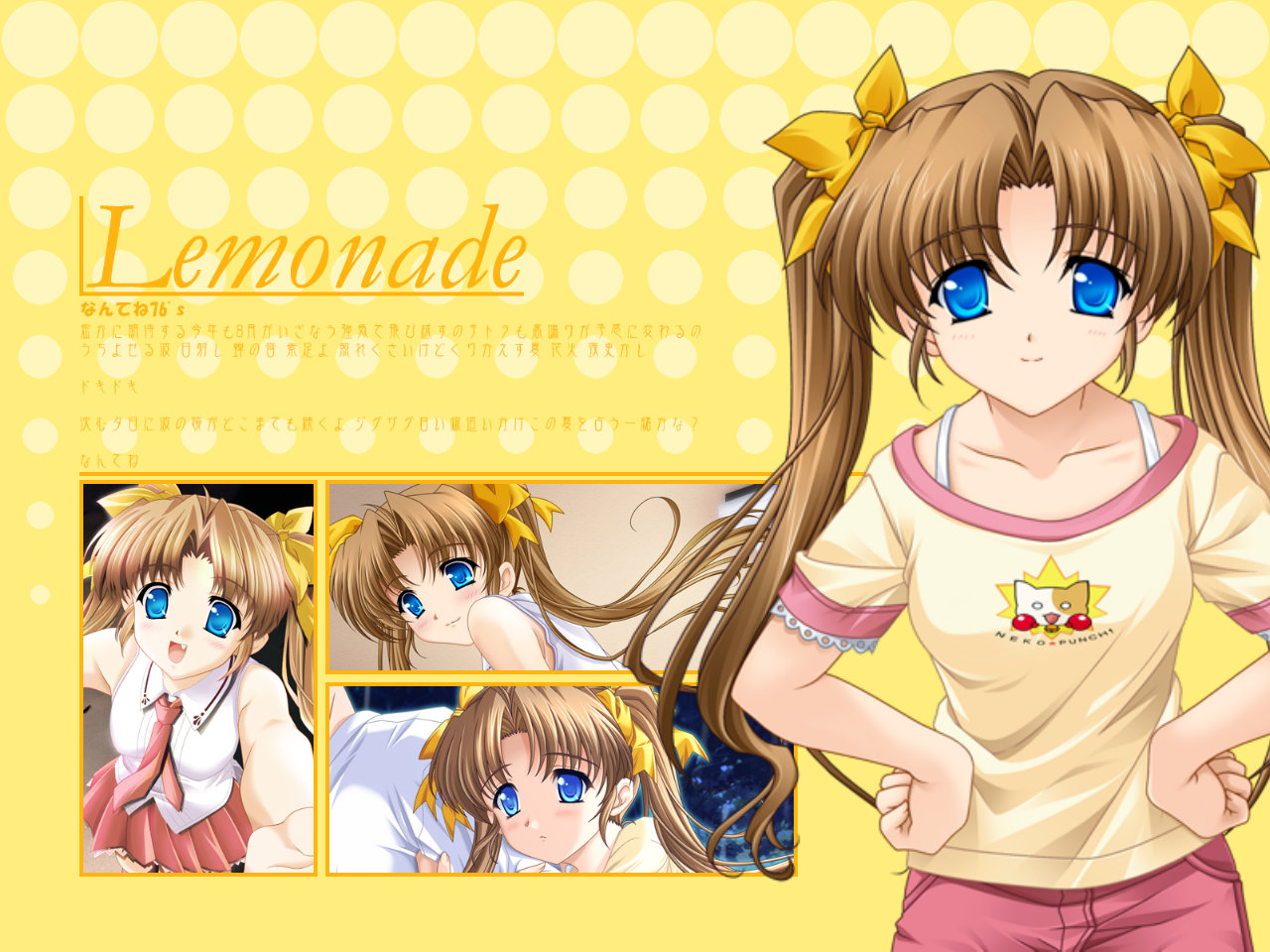 fang, lamune, nakazato_hikari, ribbons