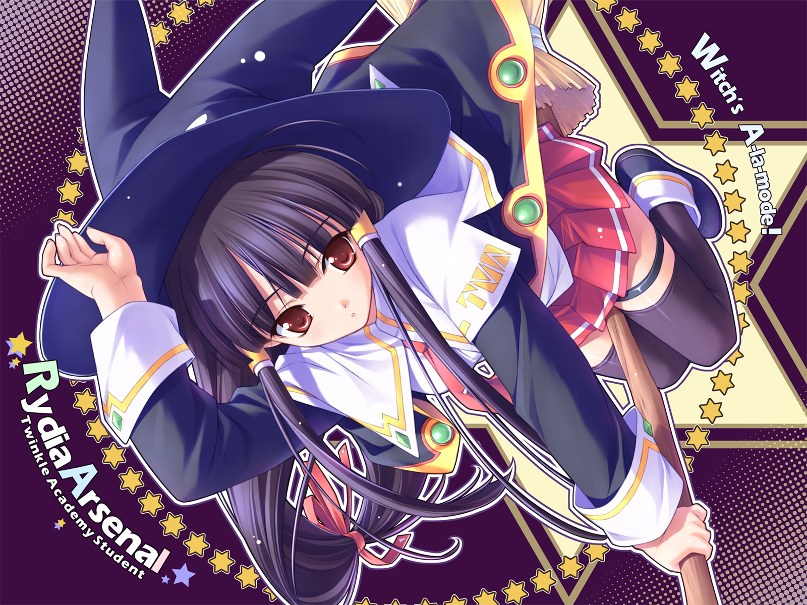 hat, majokko_a_la_mode, rydia_arsenal, thighhighs, witch