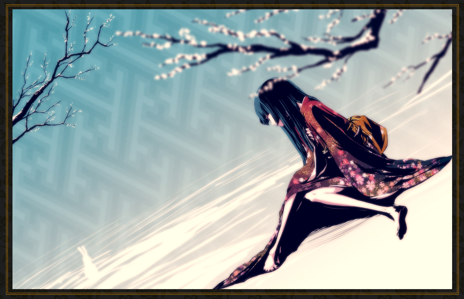 black_hair, japanese_clothes, kimono, mubouou_aasaa