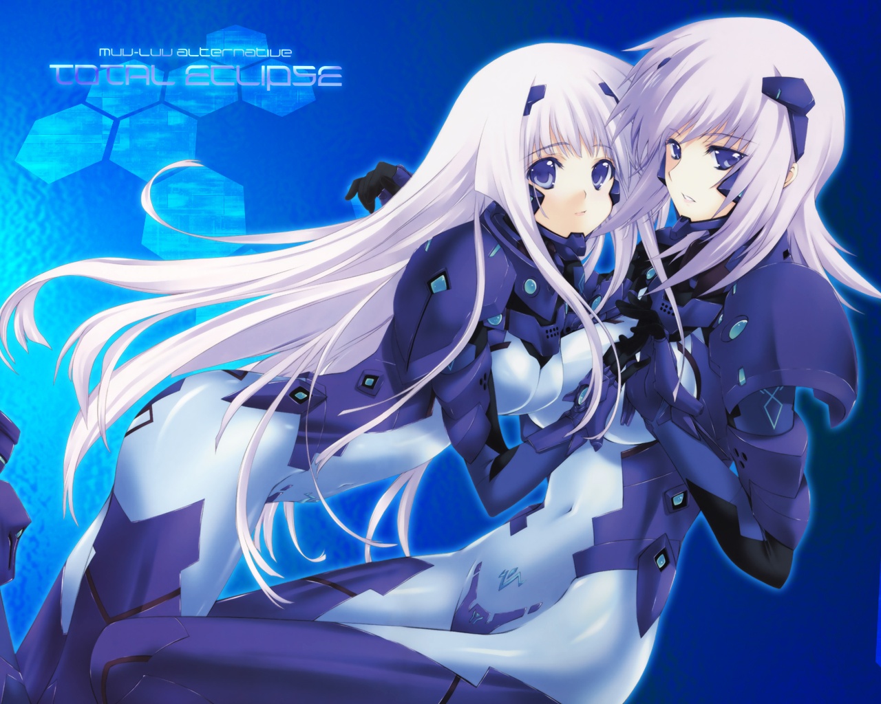 blue_eyes, bodysuit, cryska_barchenowa, inia_sestina, long_hair, muv-luv, muv-luv_alternative, skintight