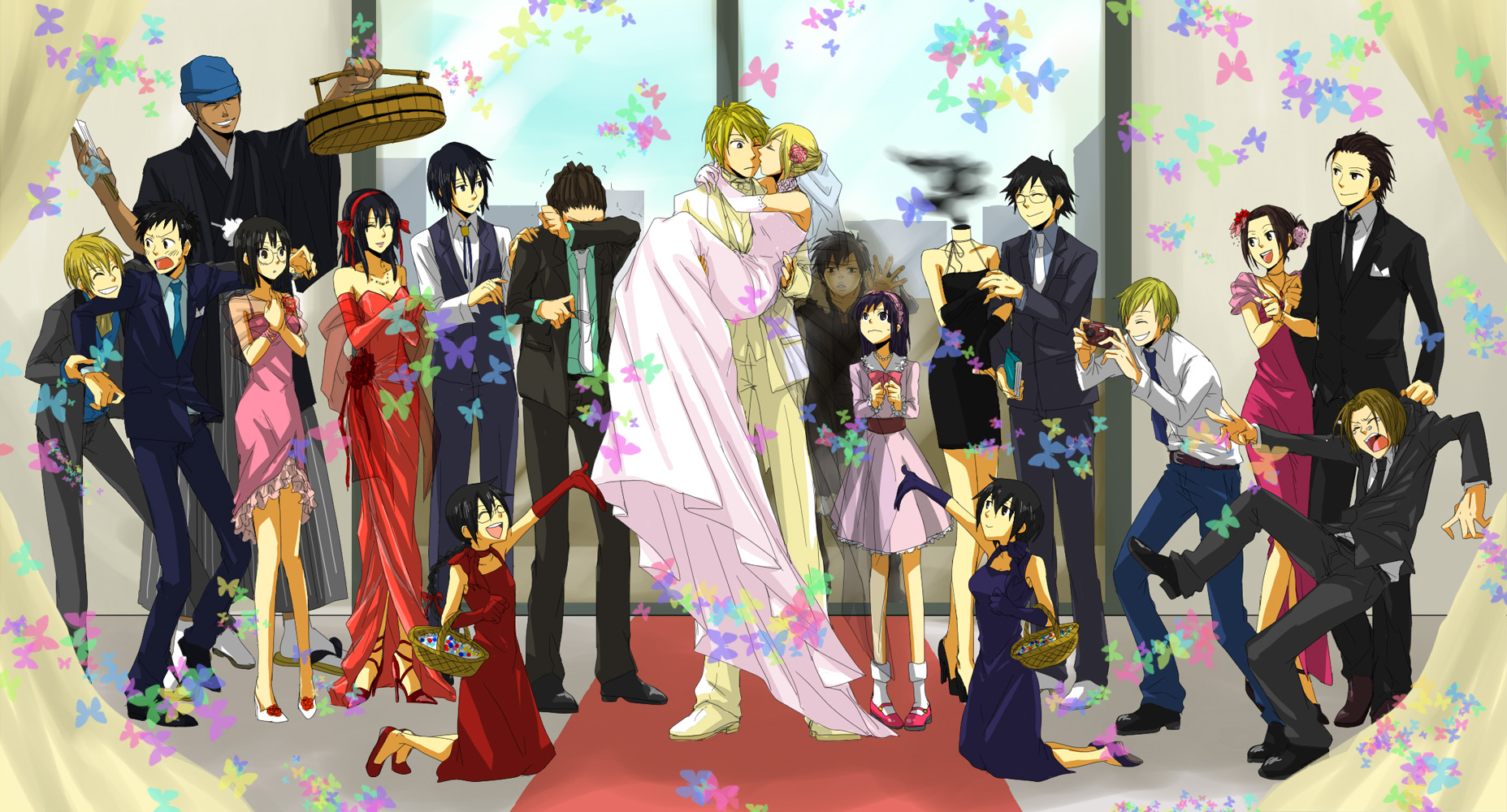 awakusu_akane, brezhnev_simon, celty_sturluson, durarara!!, heiwajima_kasuka, heiwajima_shizuo, hijiribe_ruri, kadota_kyohei
