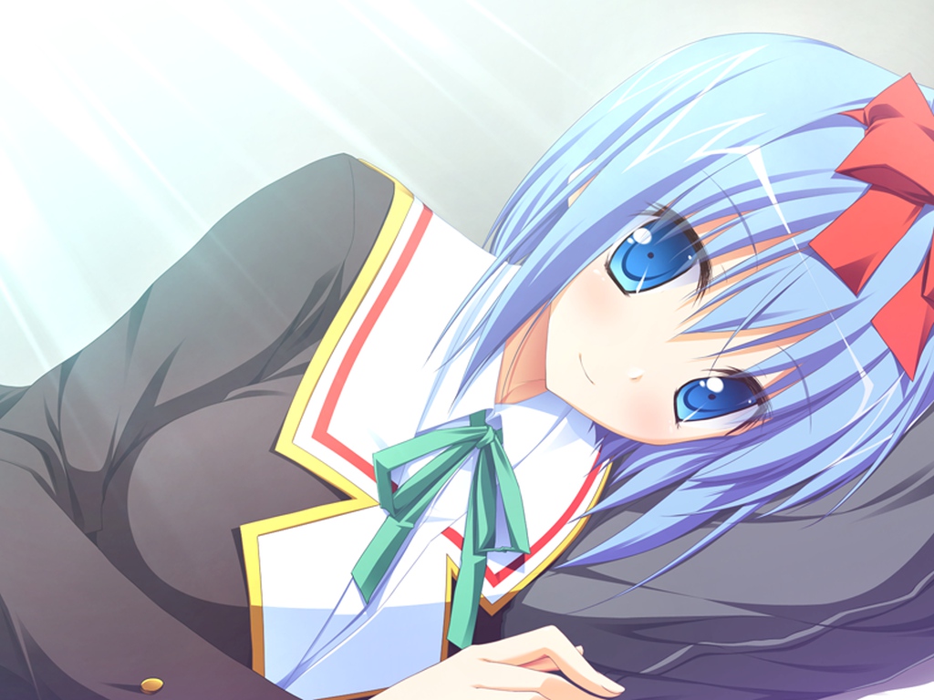 alcot, bed, blue_eyes, blue_hair, blush, game_cg, miyoshi_ran, nimura_yuushi