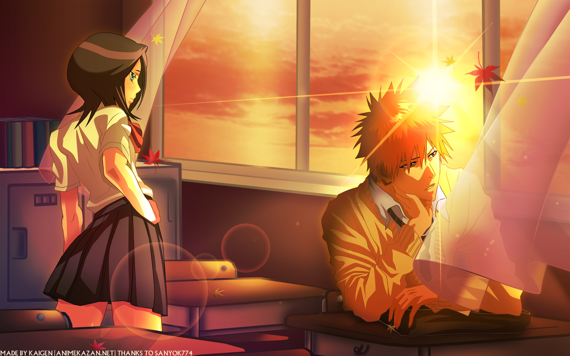 bleach, kuchiki_rukia, kurosaki_ichigo, male