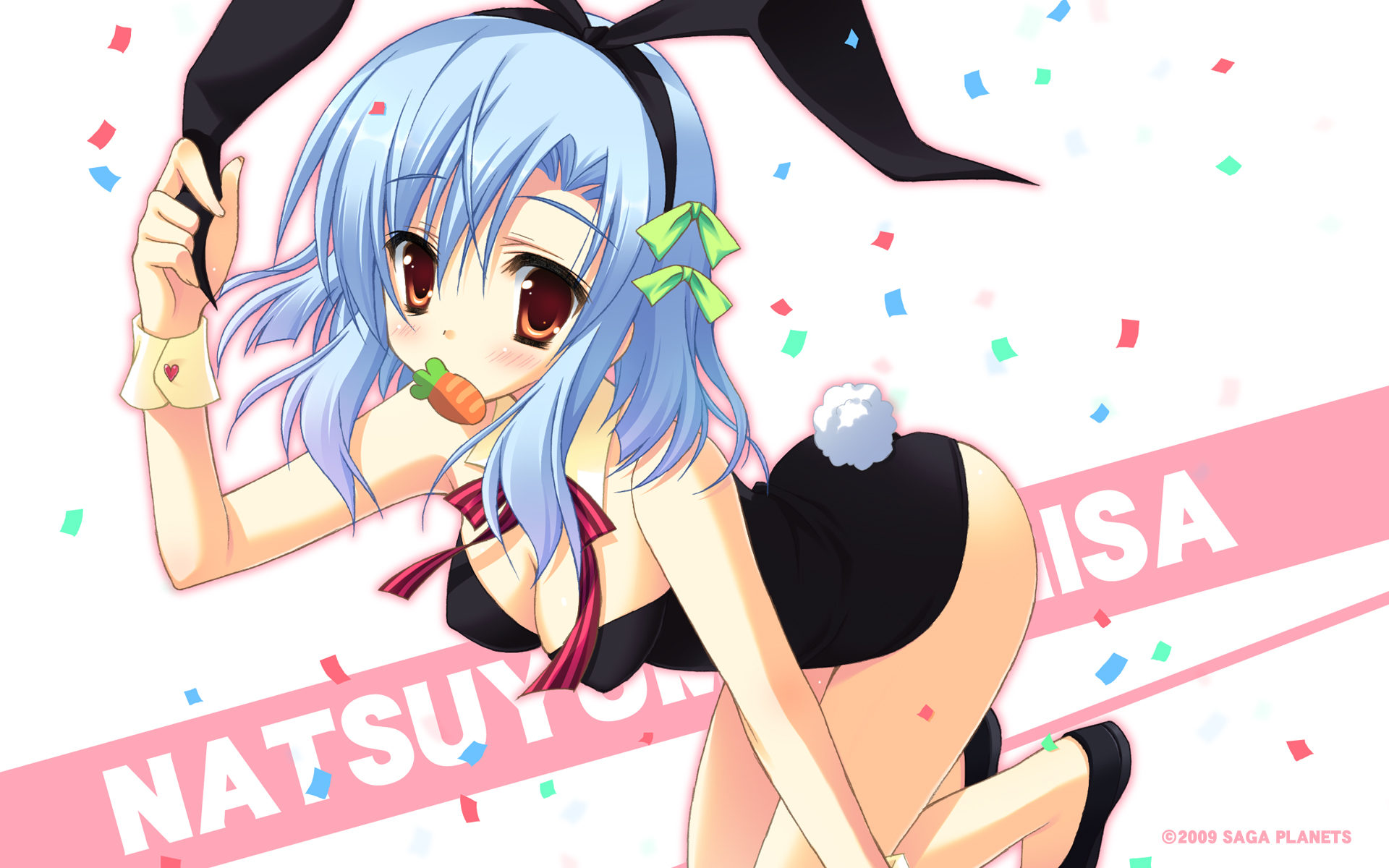 animal_ears, bunny_ears, bunnygirl, hontani_kanae, leotard, natsu_yume_nagisa, oba_nene