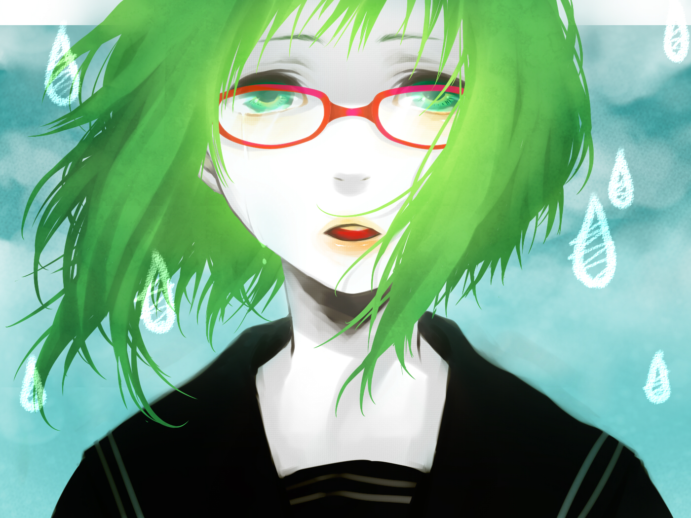 close, glasses, gumi, vocaloid, yowamushi_montblanc_(vocaloid)
