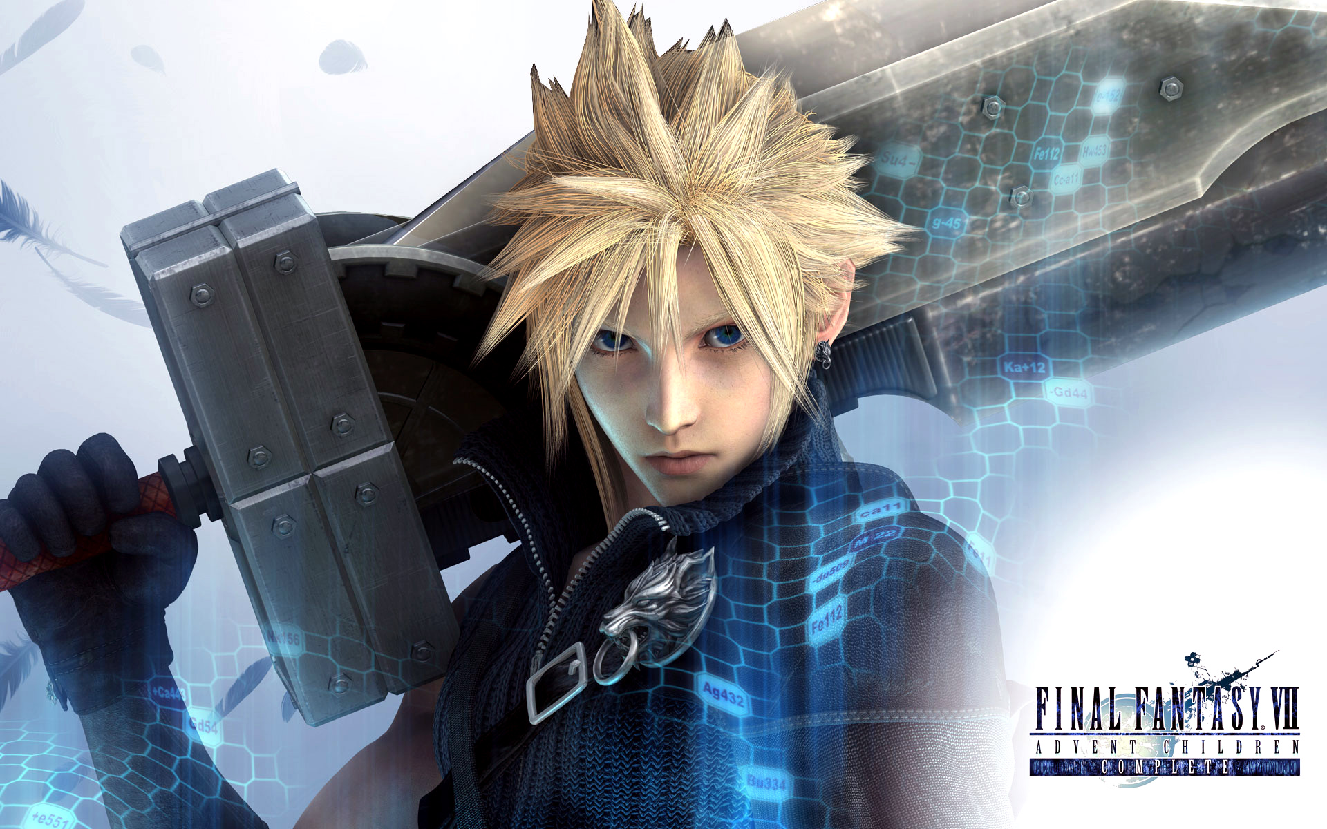 blonde_hair, blue_eyes, cloud_strife, final_fantasy, final_fantasy_vii, final_fantasy_vii_advent_children, sword, weapon