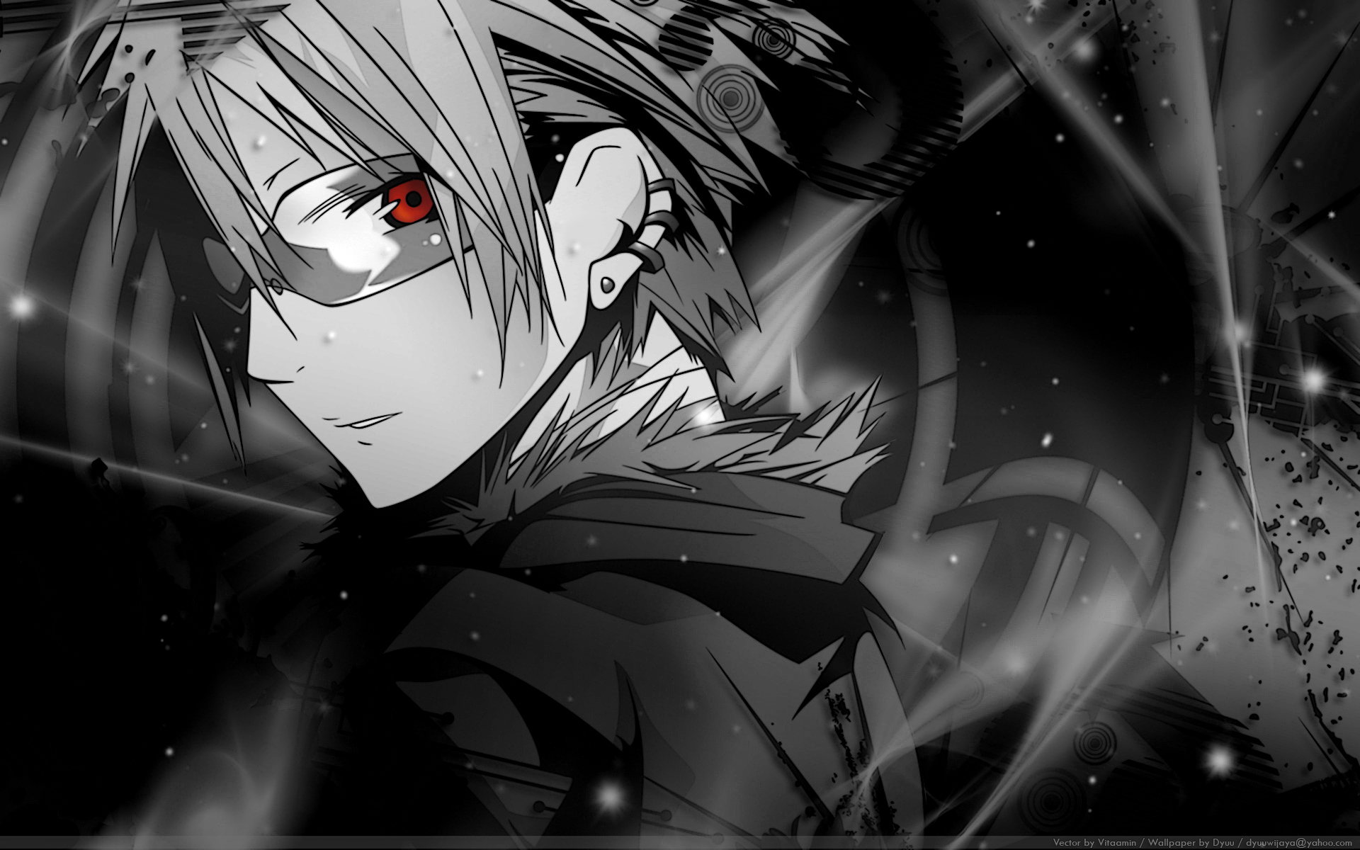 dogs:_bullets_&_carnage, glasses, haine_rammsteiner, polychromatic, red_eyes, short_hair
