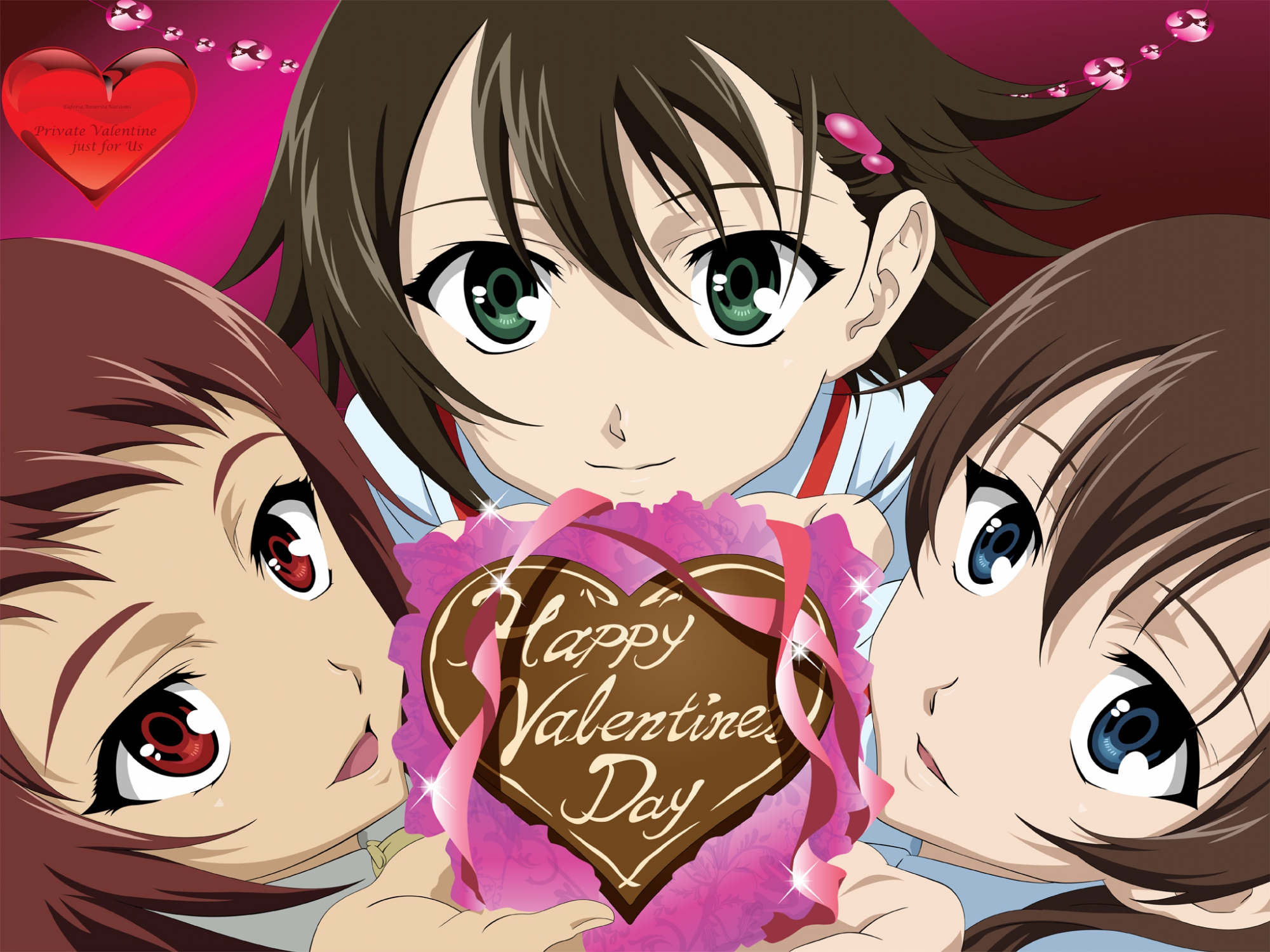 ando_aiko, blue_eyes, green_eyes, isurugi_noe, red_eyes, true_tears, valentine, vector