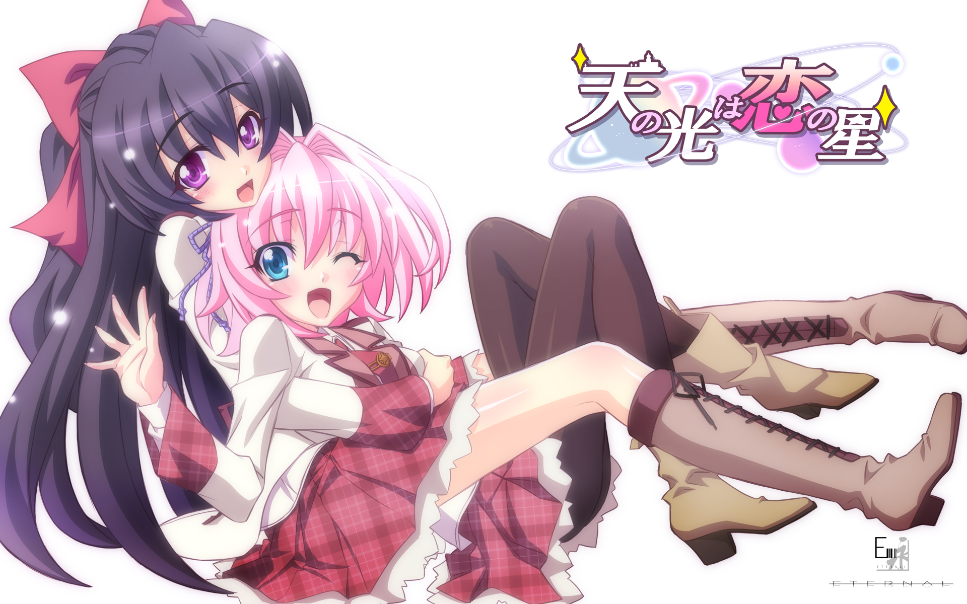 amasako_koiboshi, himekawa_wakaba, mikoshi_matsuri, pantyhose, school_uniform, ten_no_hikari_wa_koi_no_hoshi