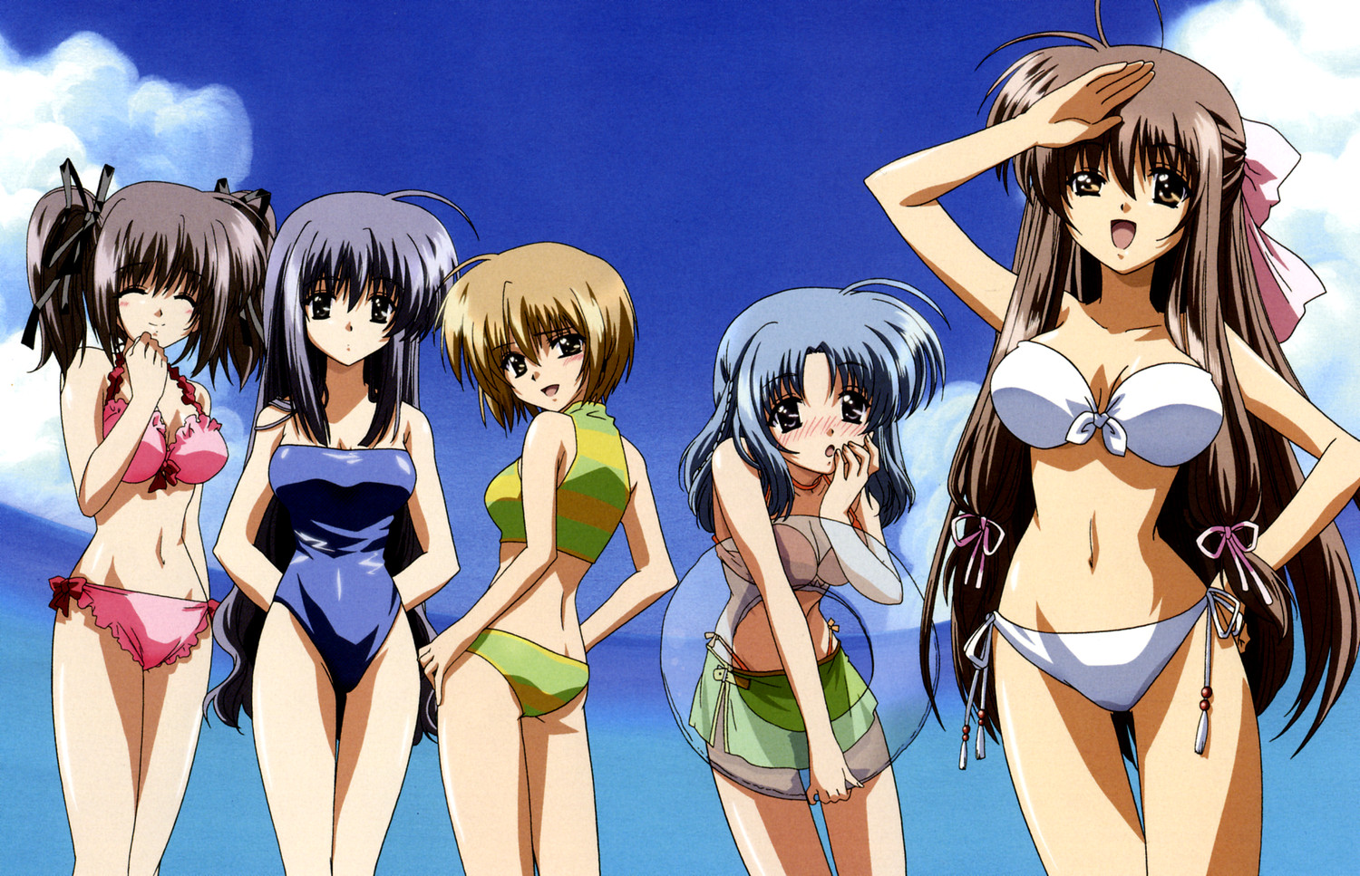 bikini, emiho_mutsu, final_approach, masuda_shizuka, miki_moriya, mizuhara_akane, navel, nishimata_aoi, swimsuit, yurika_meno