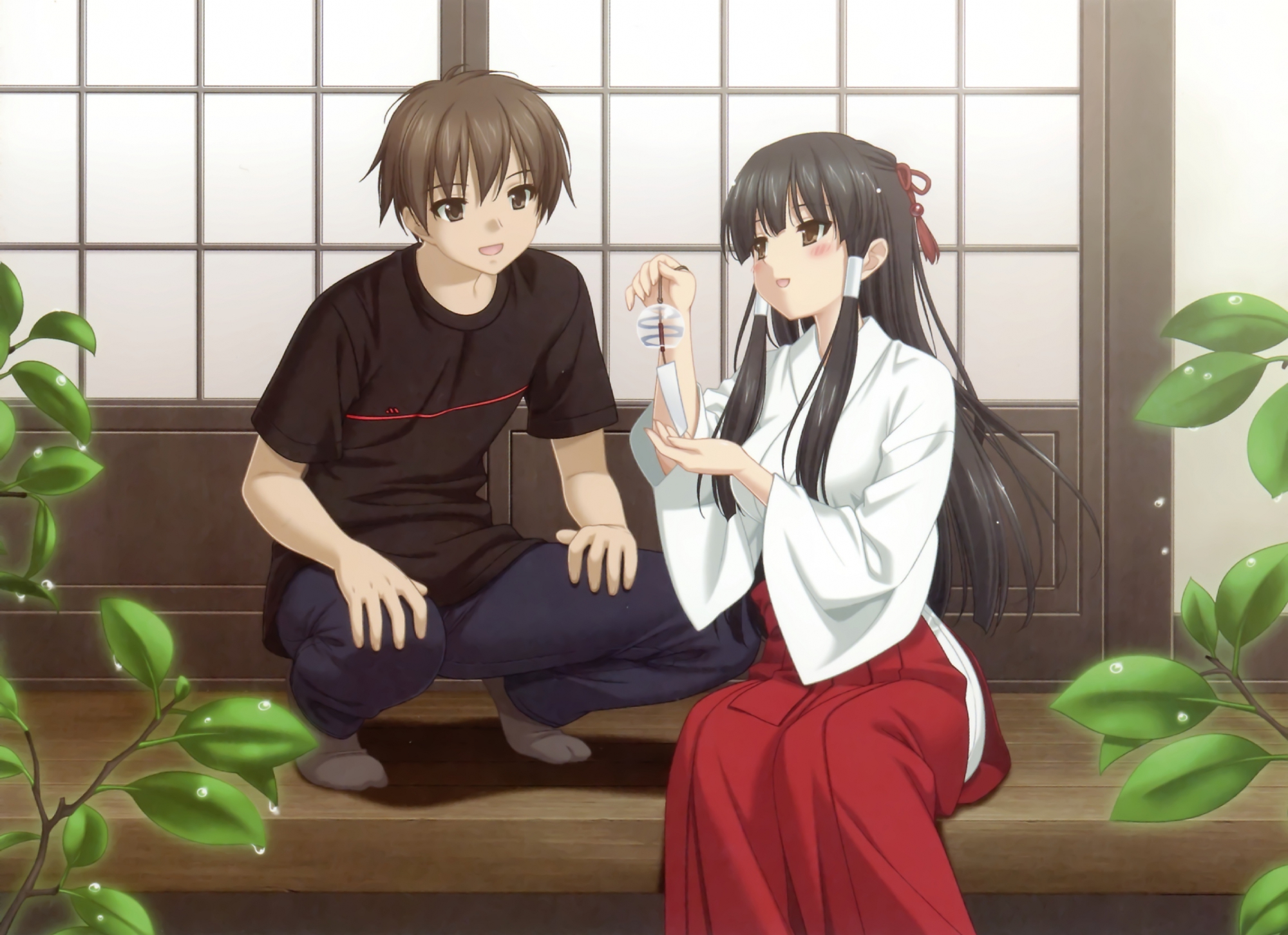 ashiwara_otoya, japanese_clothes, kani_biimu, miko, oouchi_itsuki, tamafuri_series