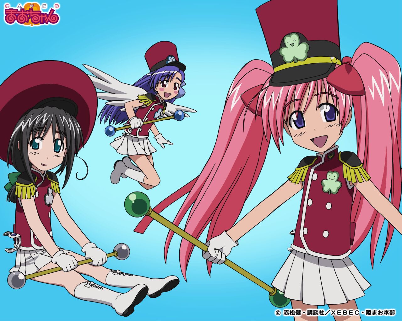 akamatsu_ken, maruyama_silvia, onigawara_mao, rikujou_bouei-tai_mao-chan, tsukishima_misora