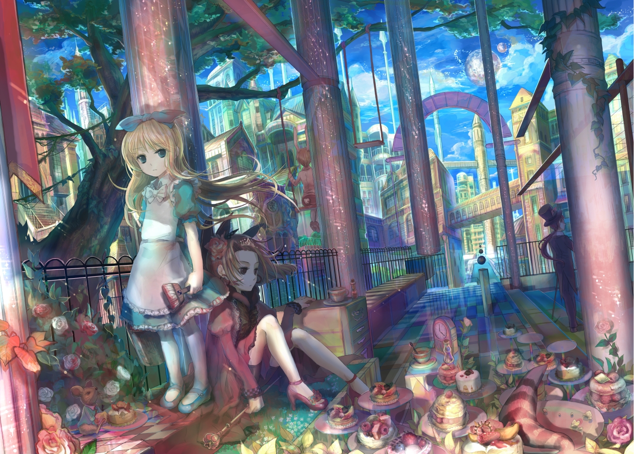 alice_(wonderland), alice_in_wonderland, fuji_choko, queen_of_hearts