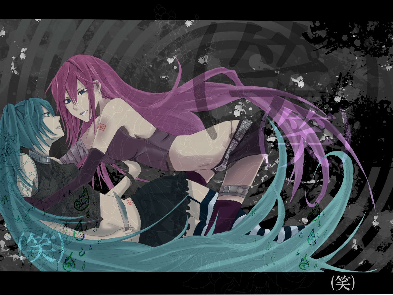 hatsune_miku, megurine_luka, suzuya_(appon65122), vocaloid