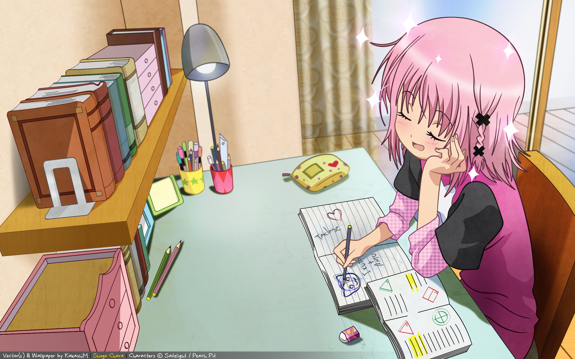 hinamori_amu, pink_hair, shugo_chara, vector