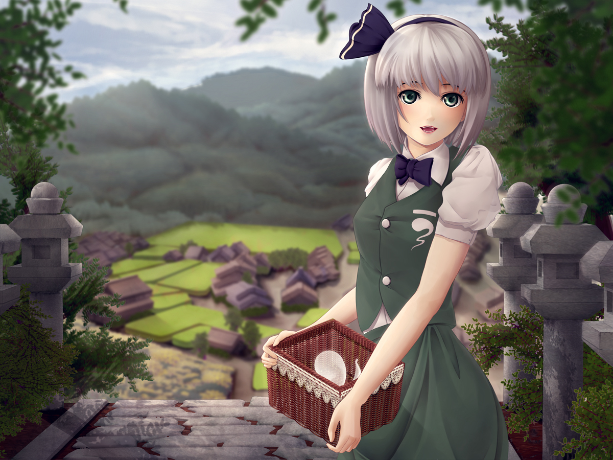 blue_eyes, gray_hair, konpaku_youmu, lucia_(artist), myon, short_hair, touhou