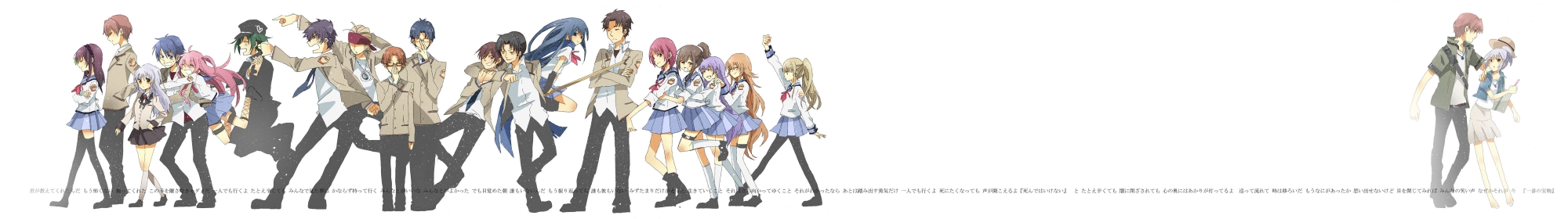 angel_beats!, fujimaki, hinata_hideki, hisako, irie_miyuki, iwasawa_masami, matsushita, nakamura_yuri