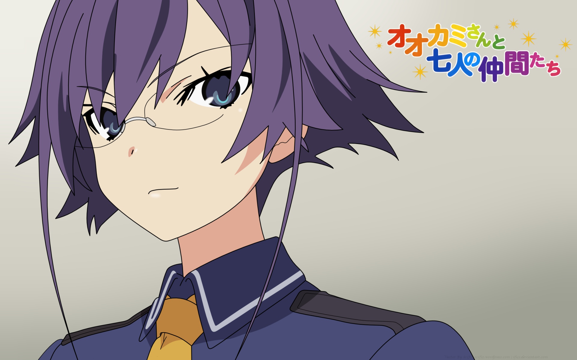 glasses, gradient, kiriki_alice, ookami-san_to_shichinin_no_nakama-tachi, vector
