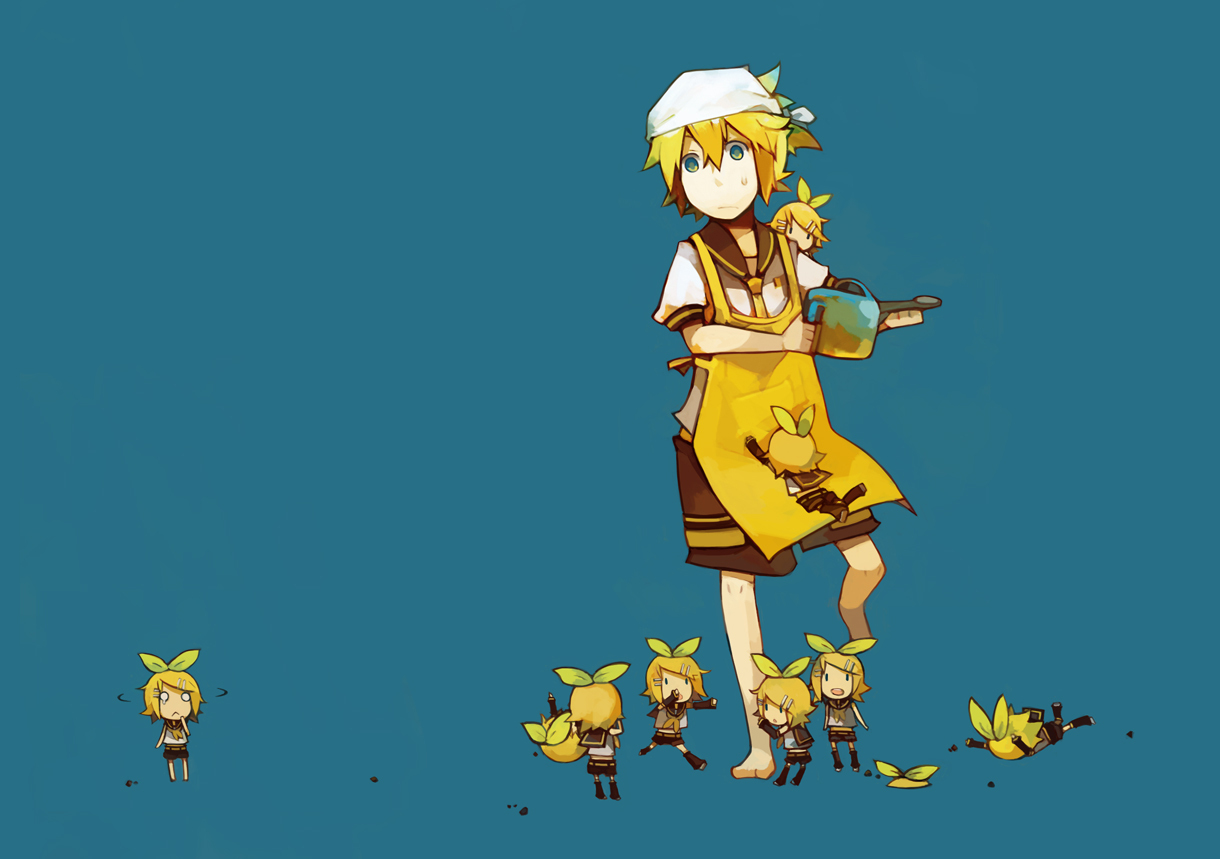 all_male, chibi, glider_(artist), kagamine_len, kagamine_rin, male, vocaloid