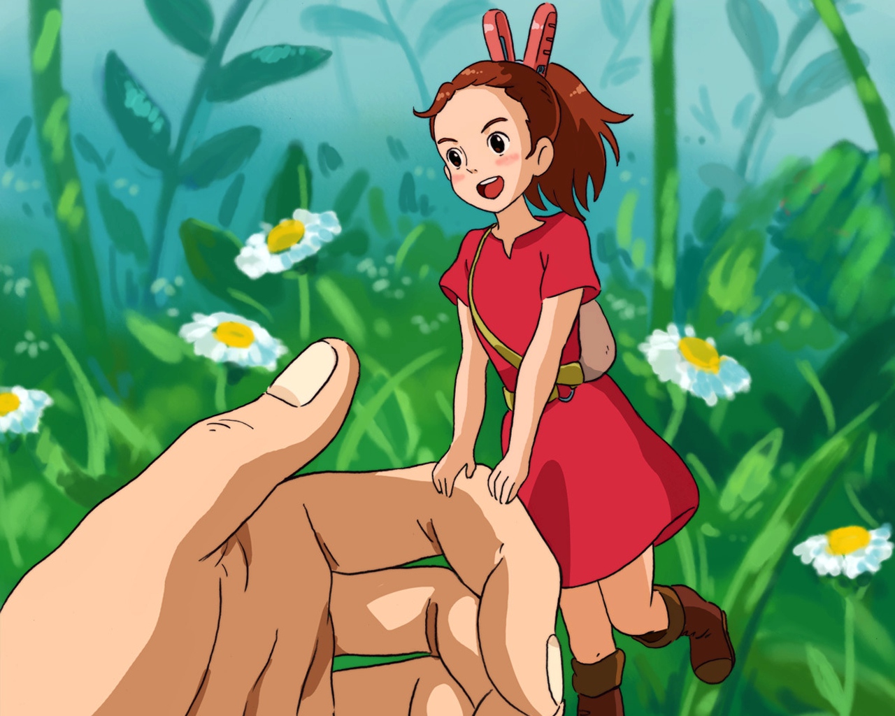 arrietty, brown_eyes, brown_hair, ghibli, karigurashi_no_arrietty, ponytail, tagme